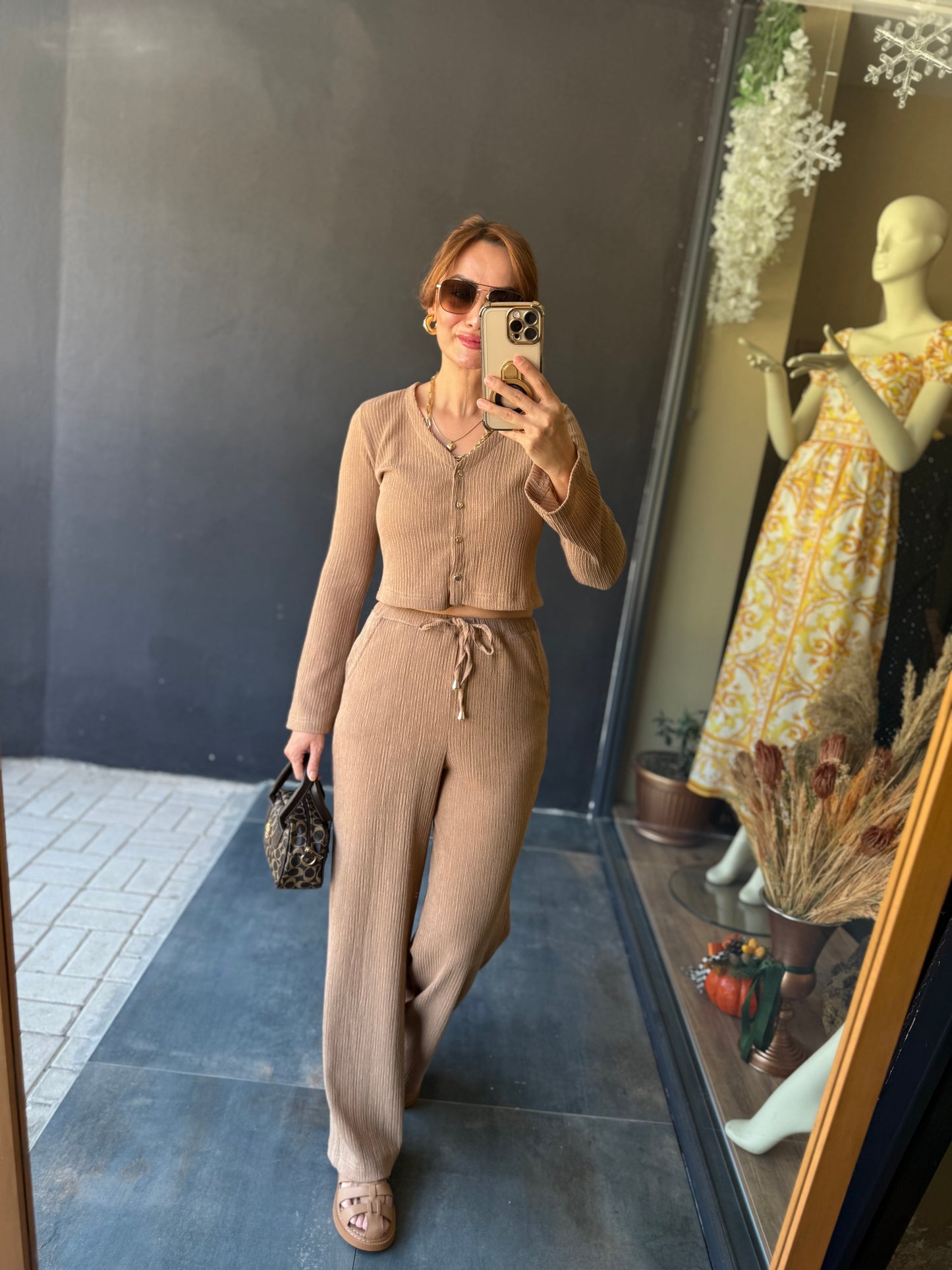 Gynamic Elit Örme Bej Takım