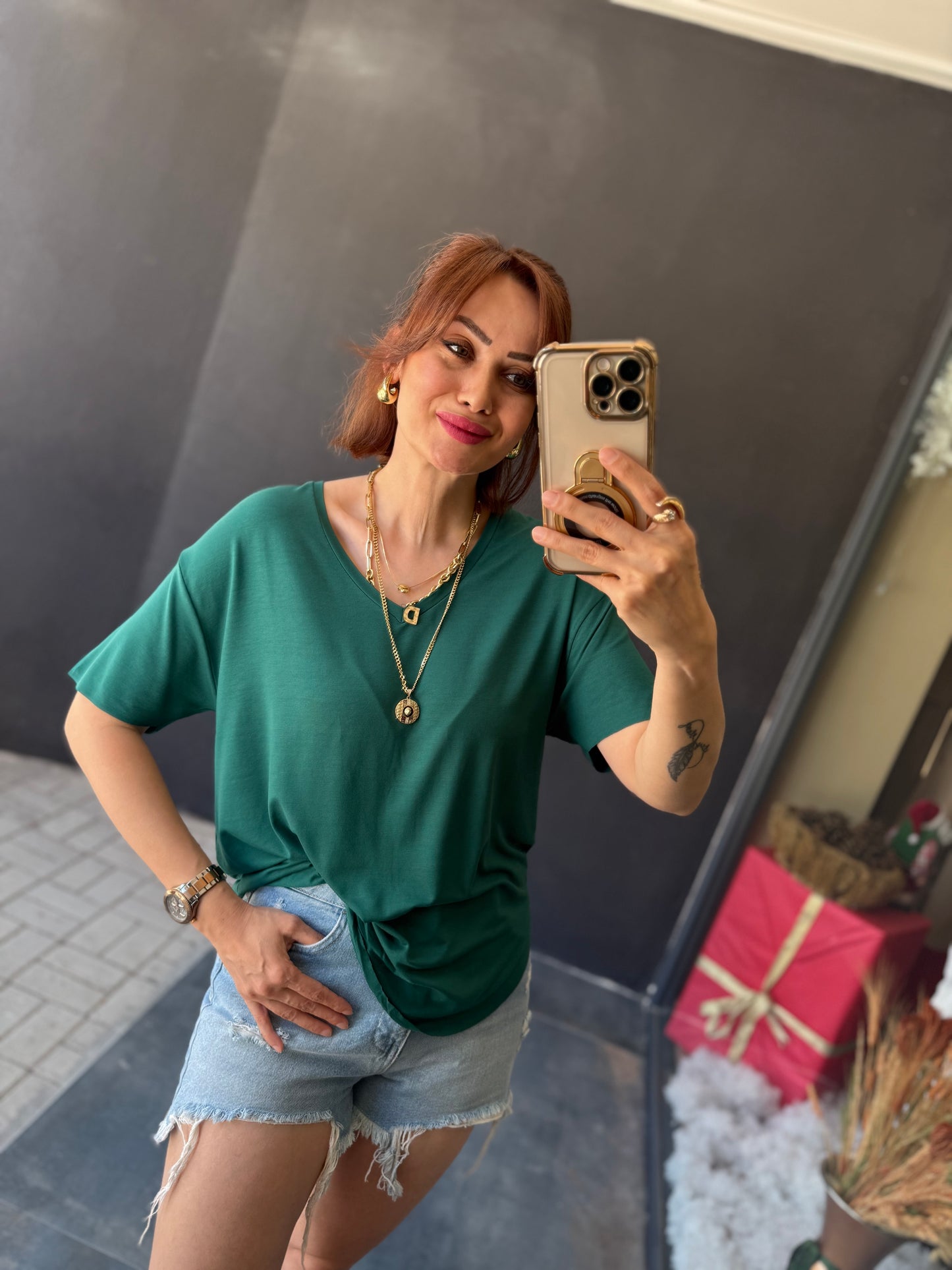 The Secret Yeşil Yuvarlak T-Shirt