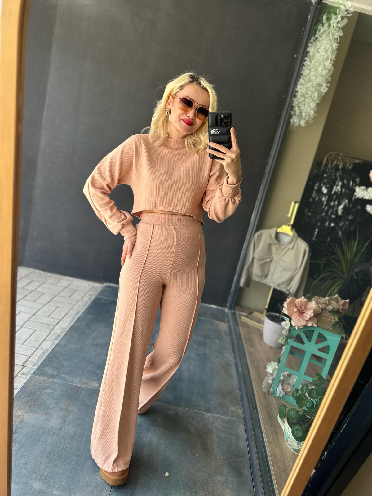 Caddy Fashıon Camel Simli Takım