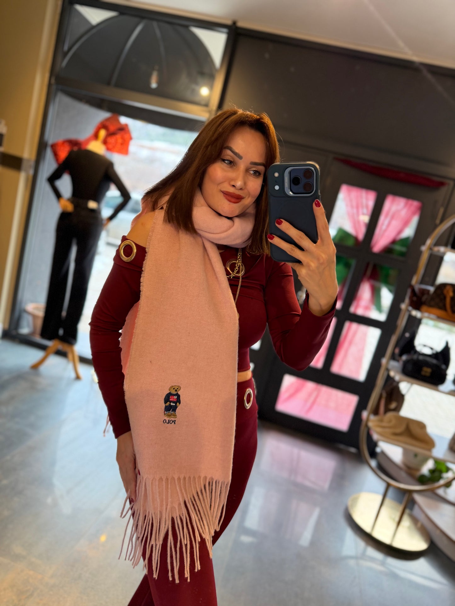 Gustor Pudra Peluş Atkı