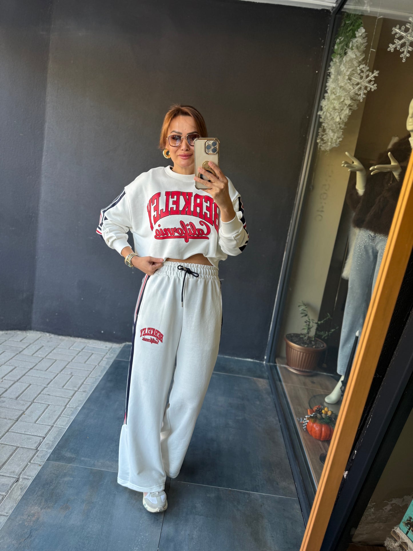 Minty Beyaz Palazzo Eşofman Takımı