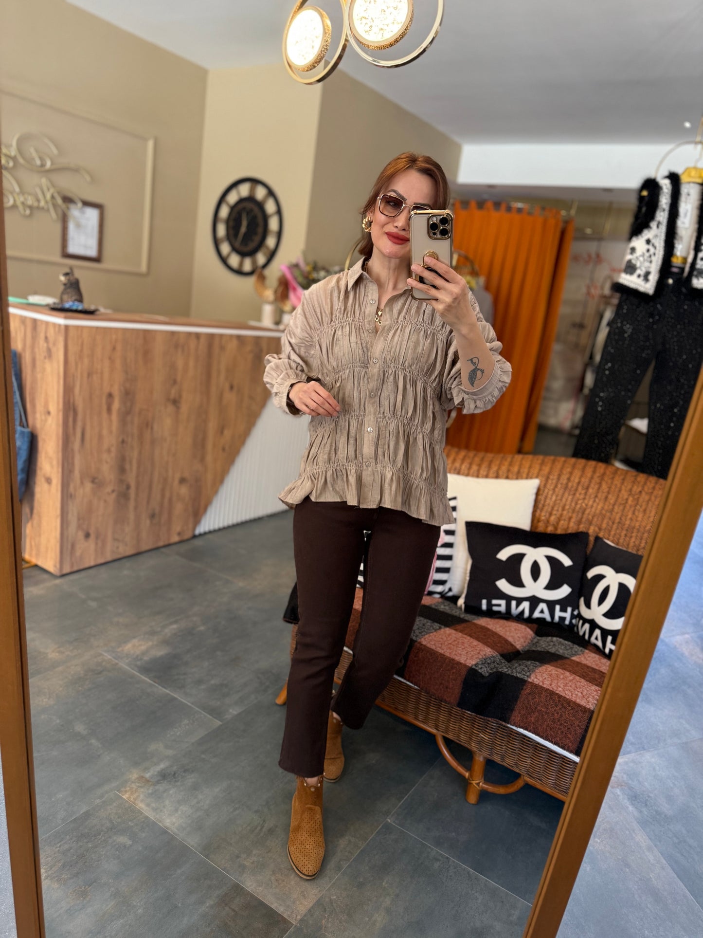 Massi Toprak Bürümcük Gömlek