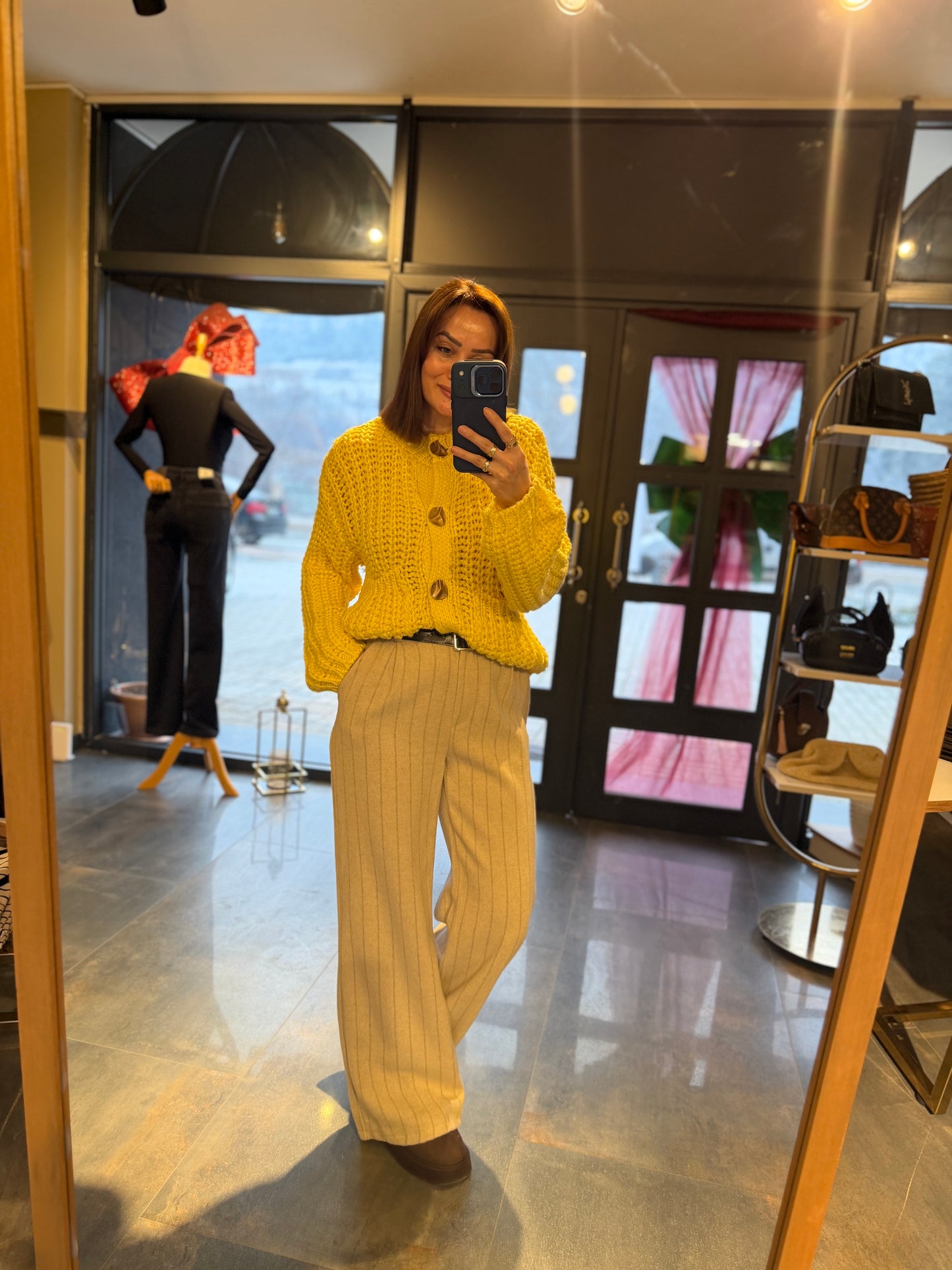 Elegance Bej Kaşe Pantolon