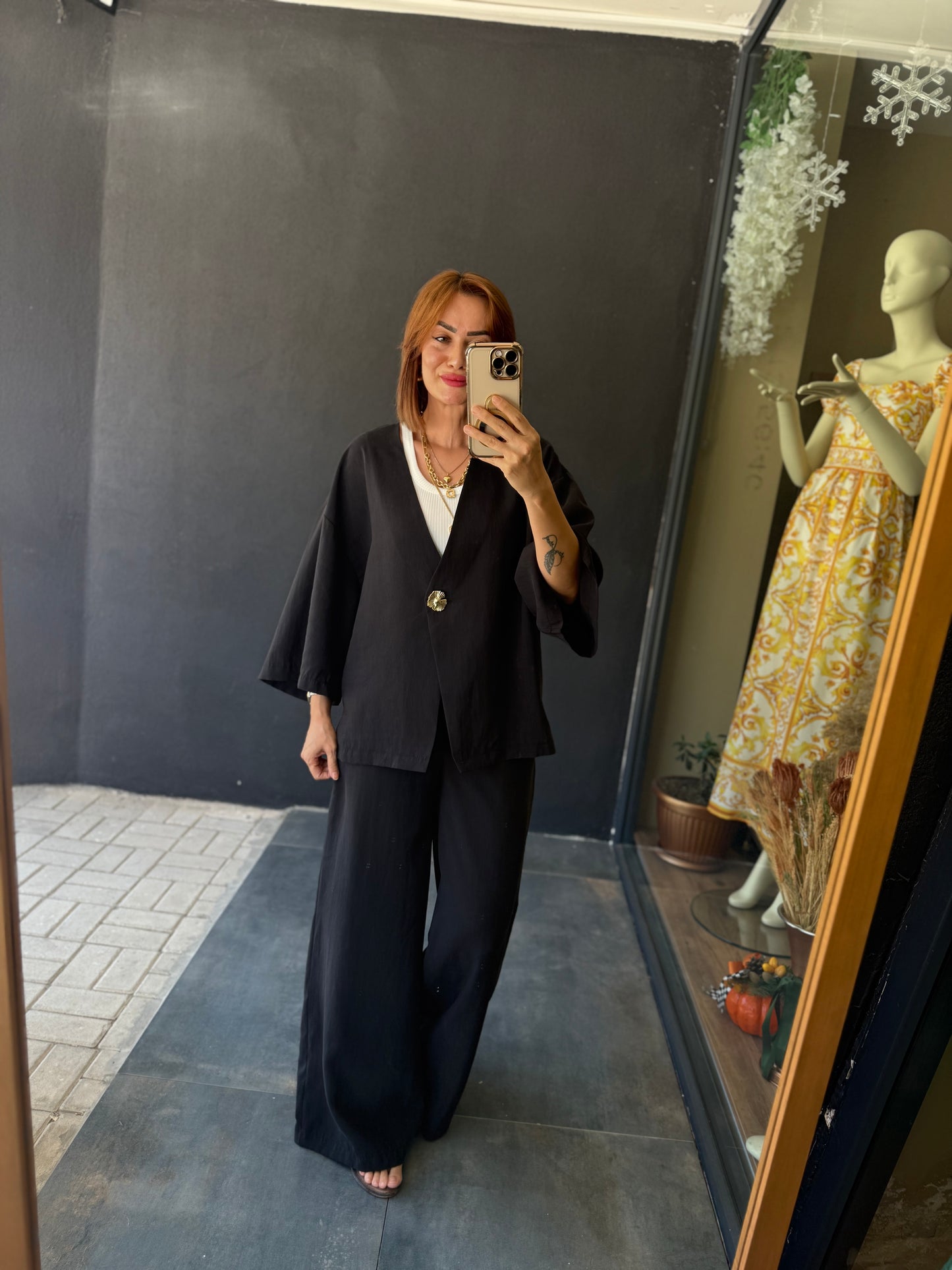 Ozyi Siyah Tensel Takım