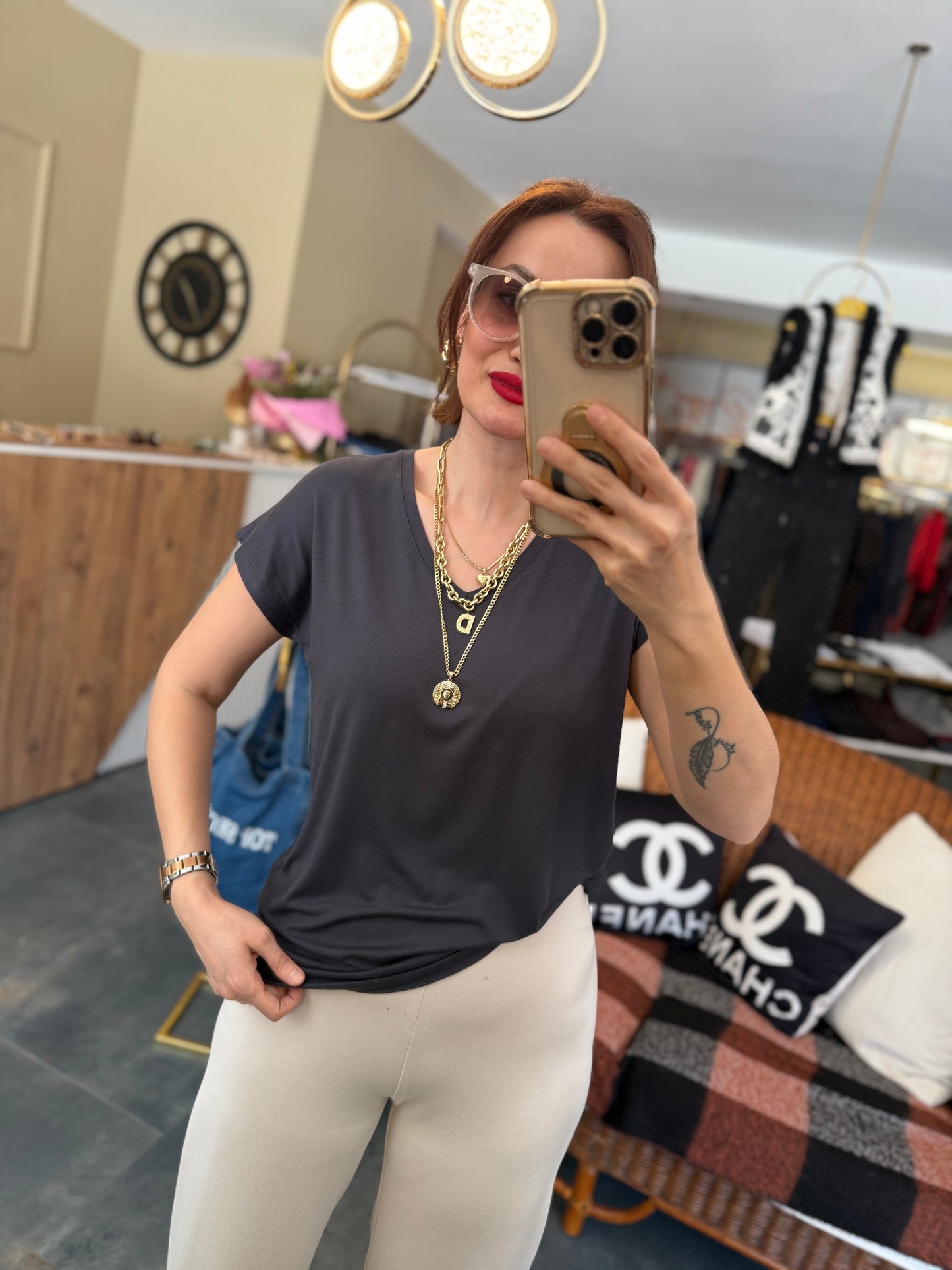 The Secret Antrasit Basic T-Shirt