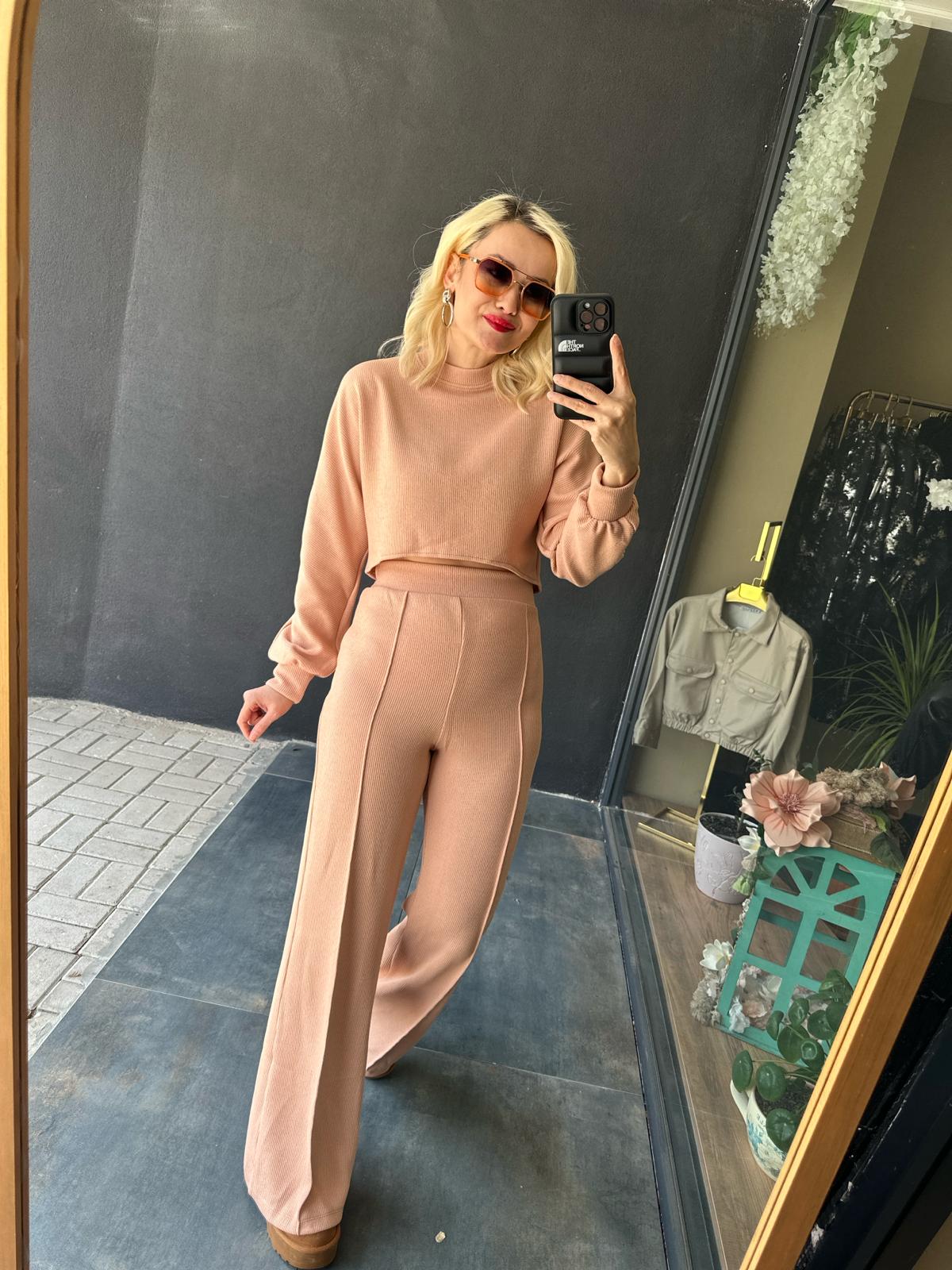 Caddy Fashıon Camel Simli Takım