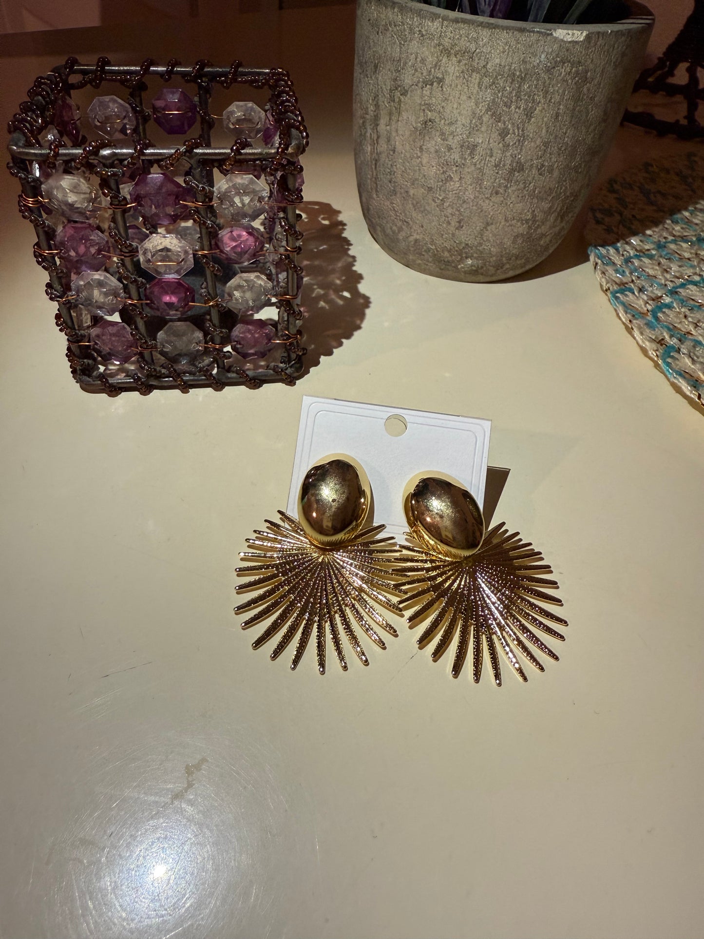 Beyaz Tasarım 1 Küpe