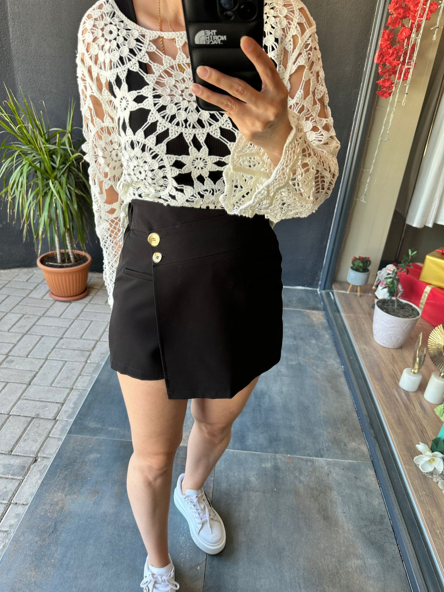 Zary Siyah Şort / Etek