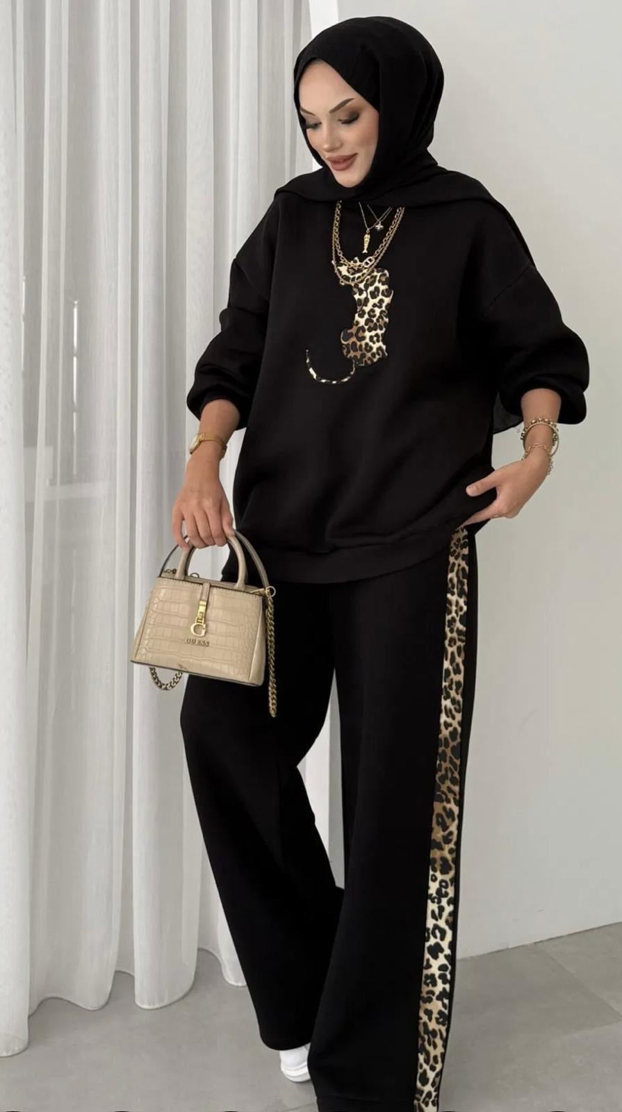 Ladima Siyah Şardonlu Eşofman Takımı