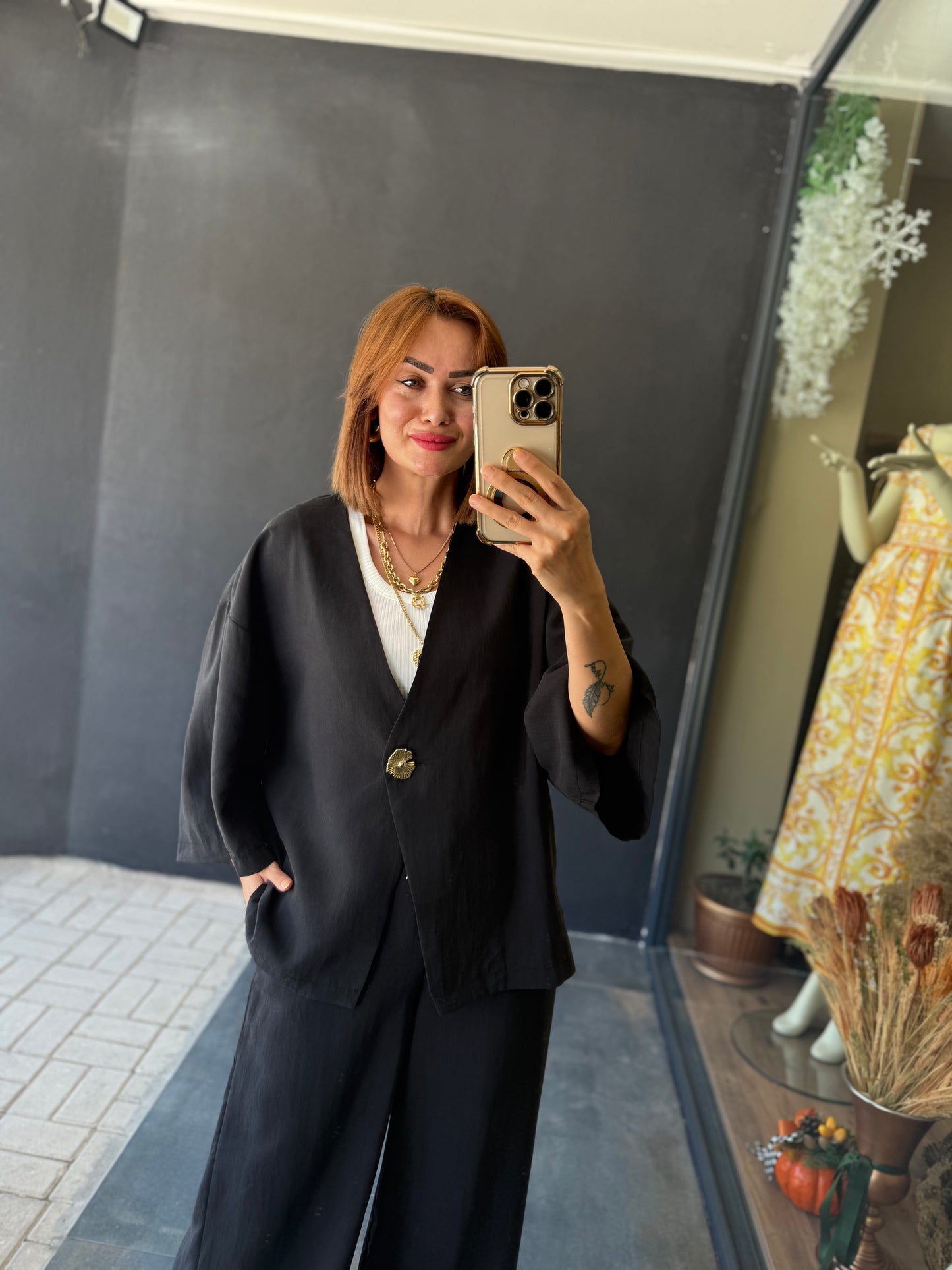 Ozyi Siyah Tensel Takım