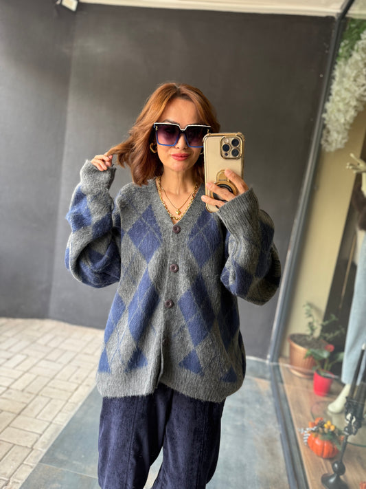 Ruzy Mavi Kaşmir Hırka