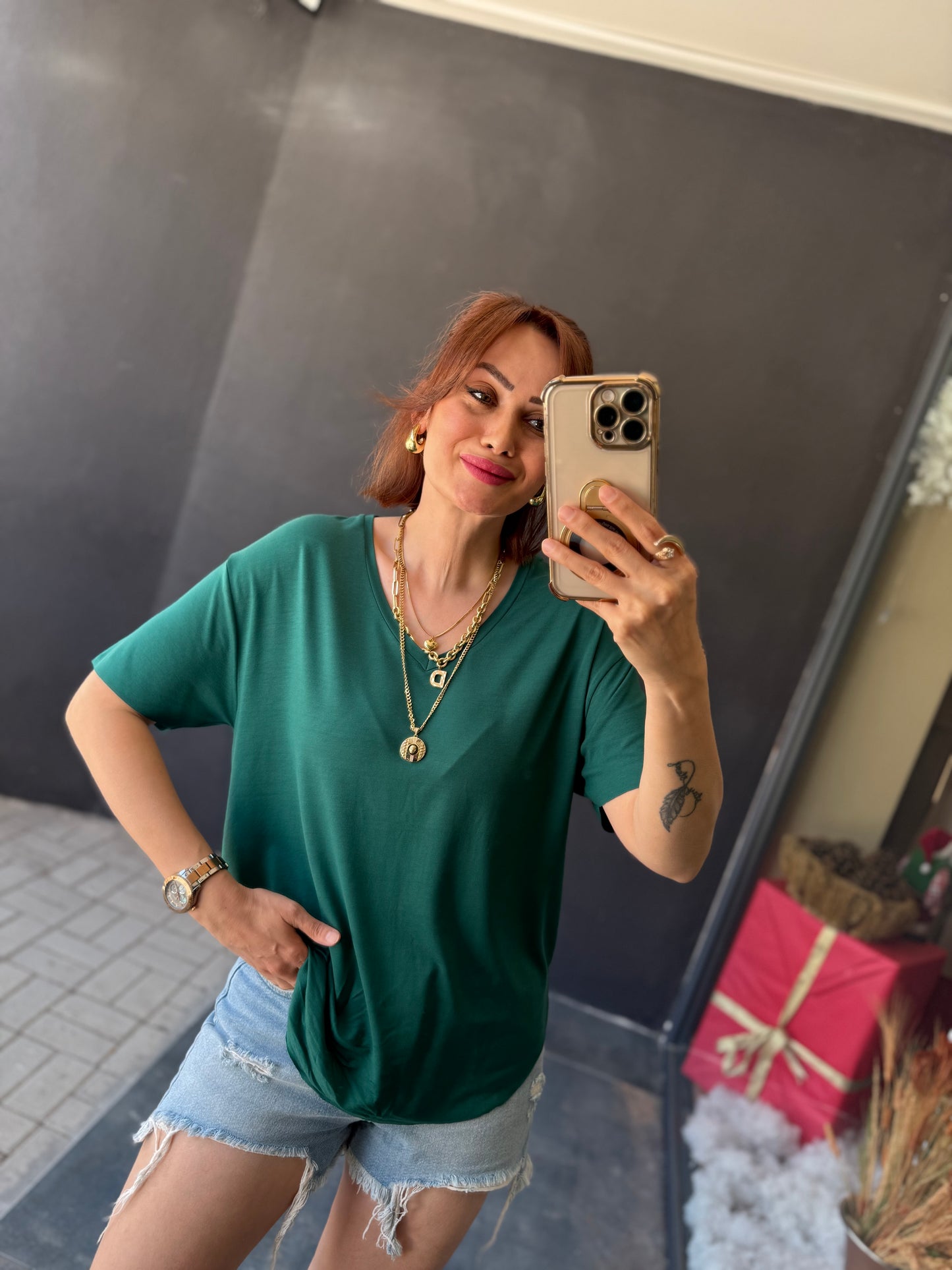 The Secret Yeşil Yuvarlak T-Shirt