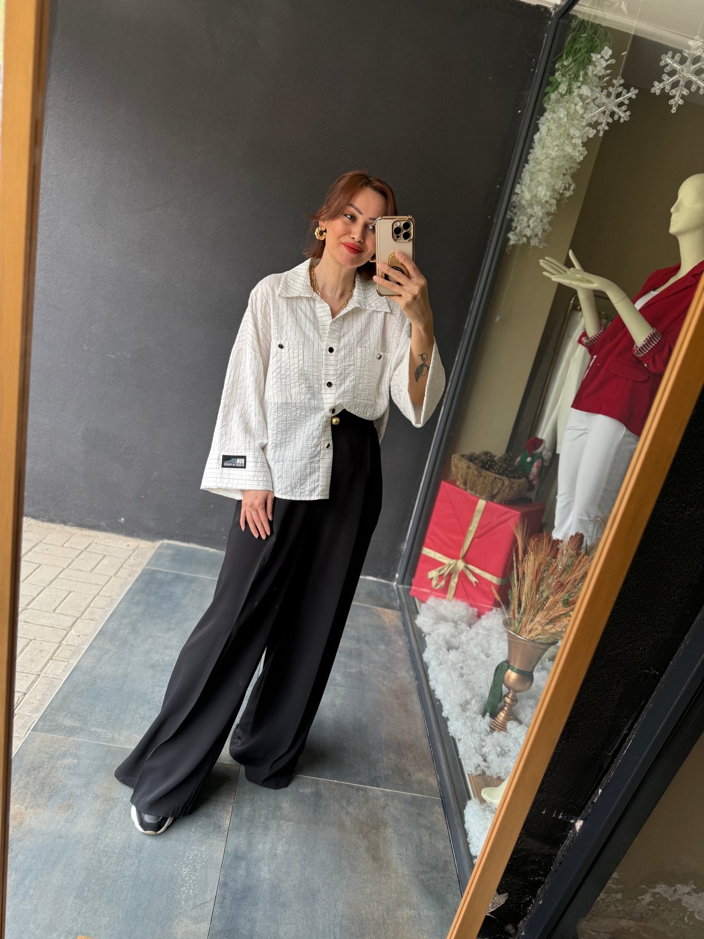 Rain Siyah Palazzo Pantolon