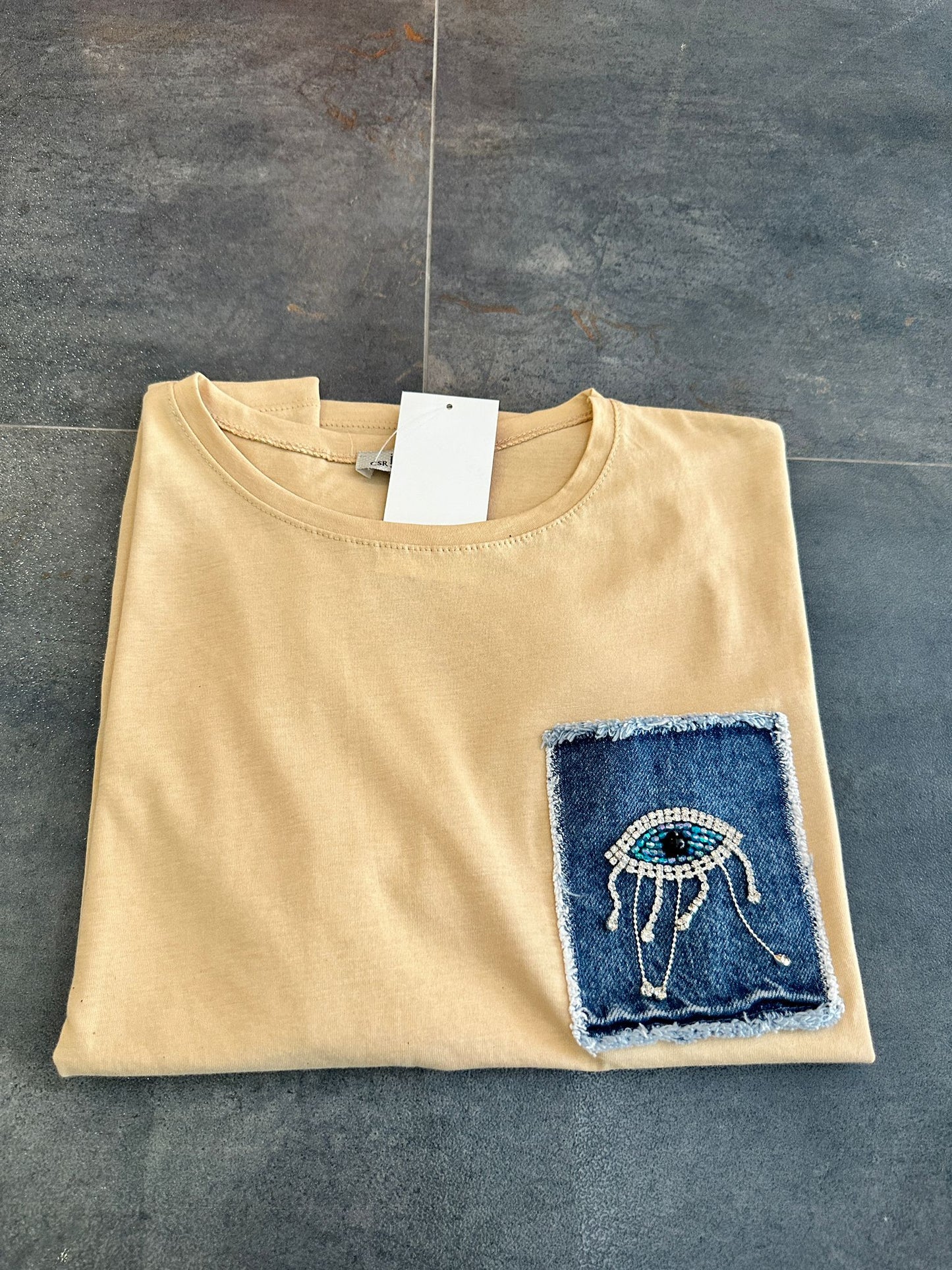 İpeksi 8 Kot Cep Detaylı Toprak T-Shirt