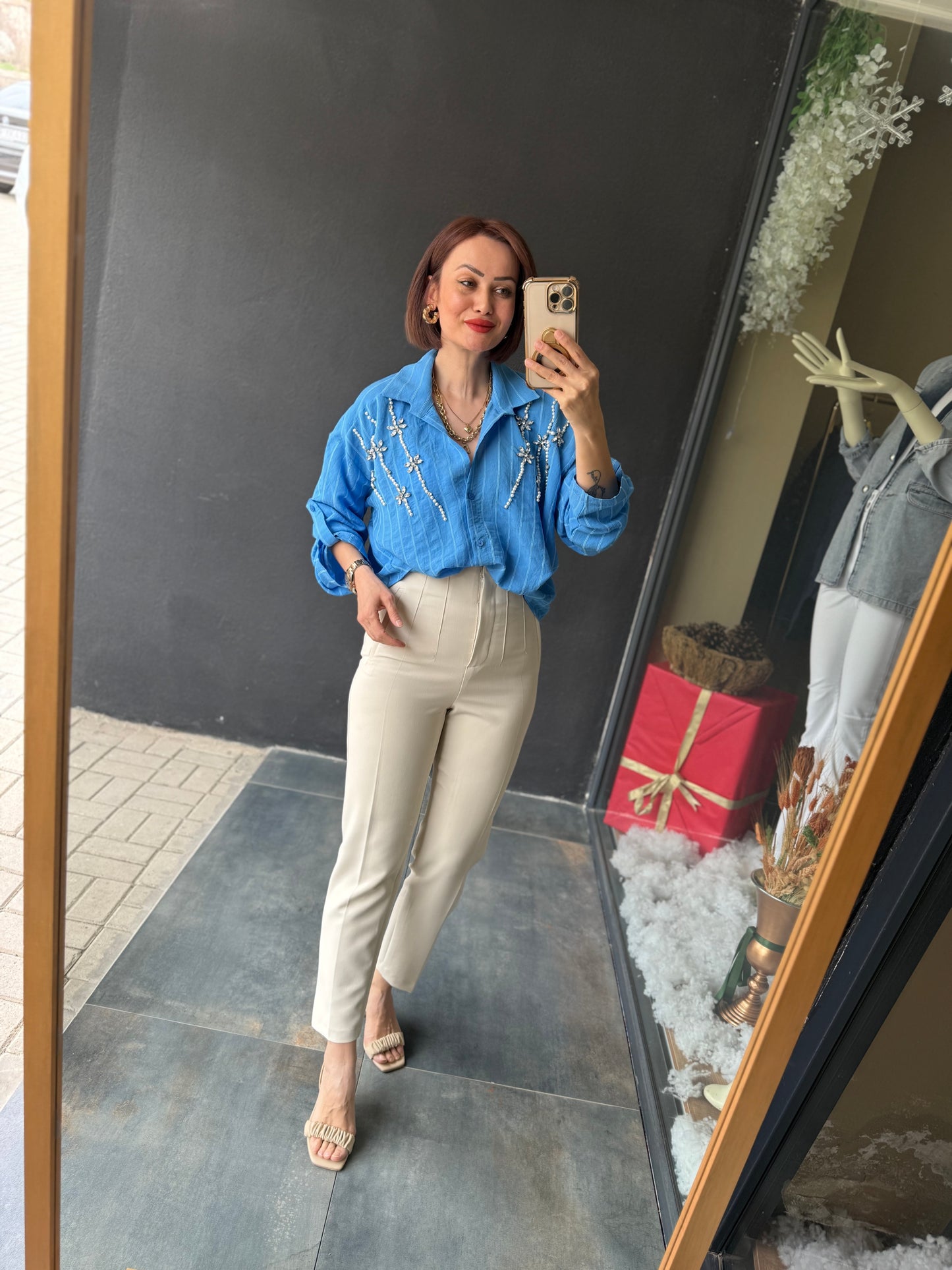 She Taş Pensli Pantolon