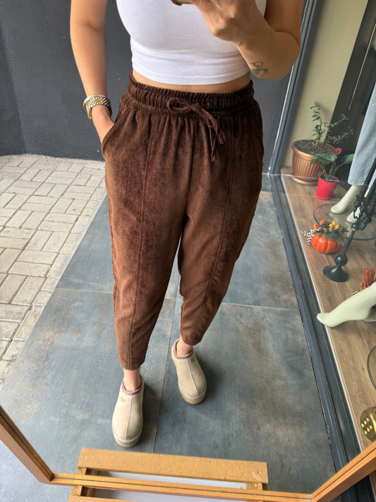 Sory Kahve Kadife Pantolon