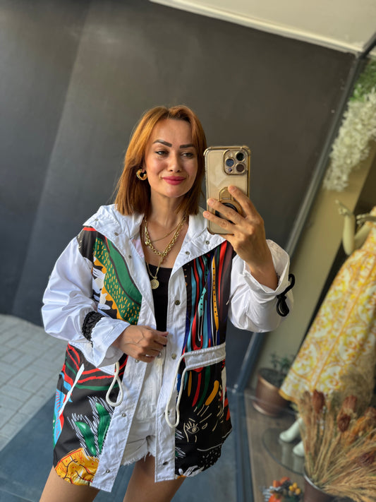 S.c.h Beyaz Trenchcoat