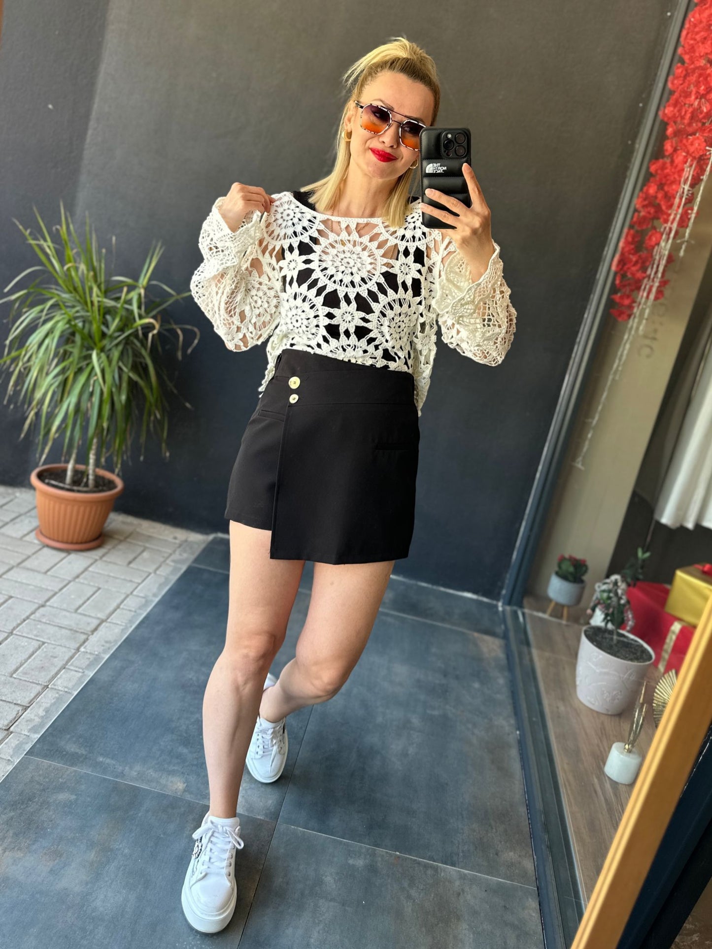 Zary Siyah Şort / Etek