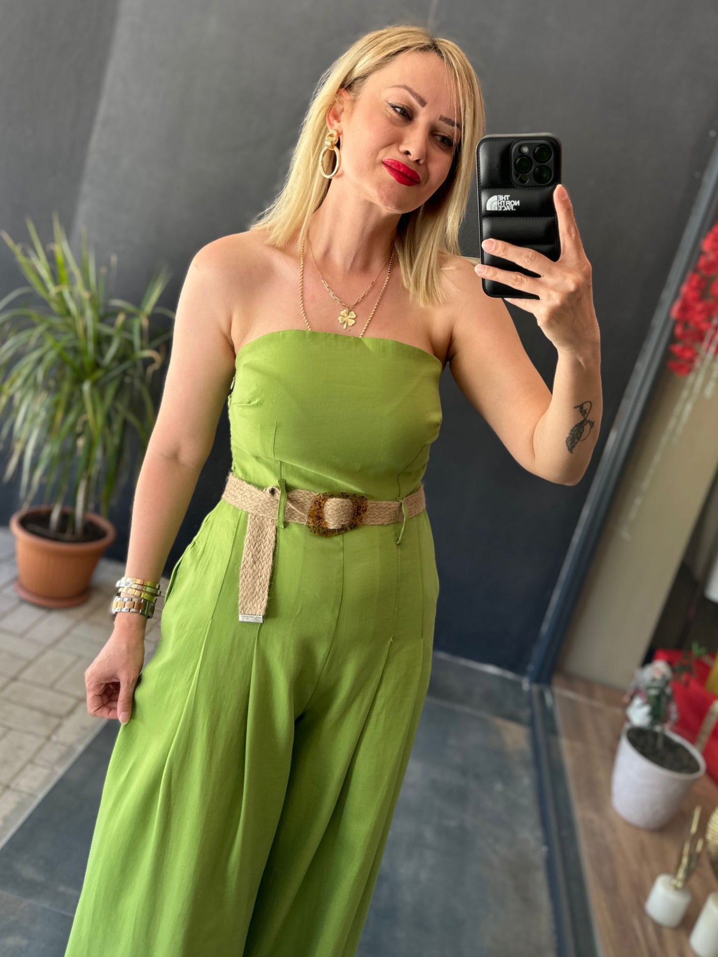 Arjantin Fıstık Keten Tulum