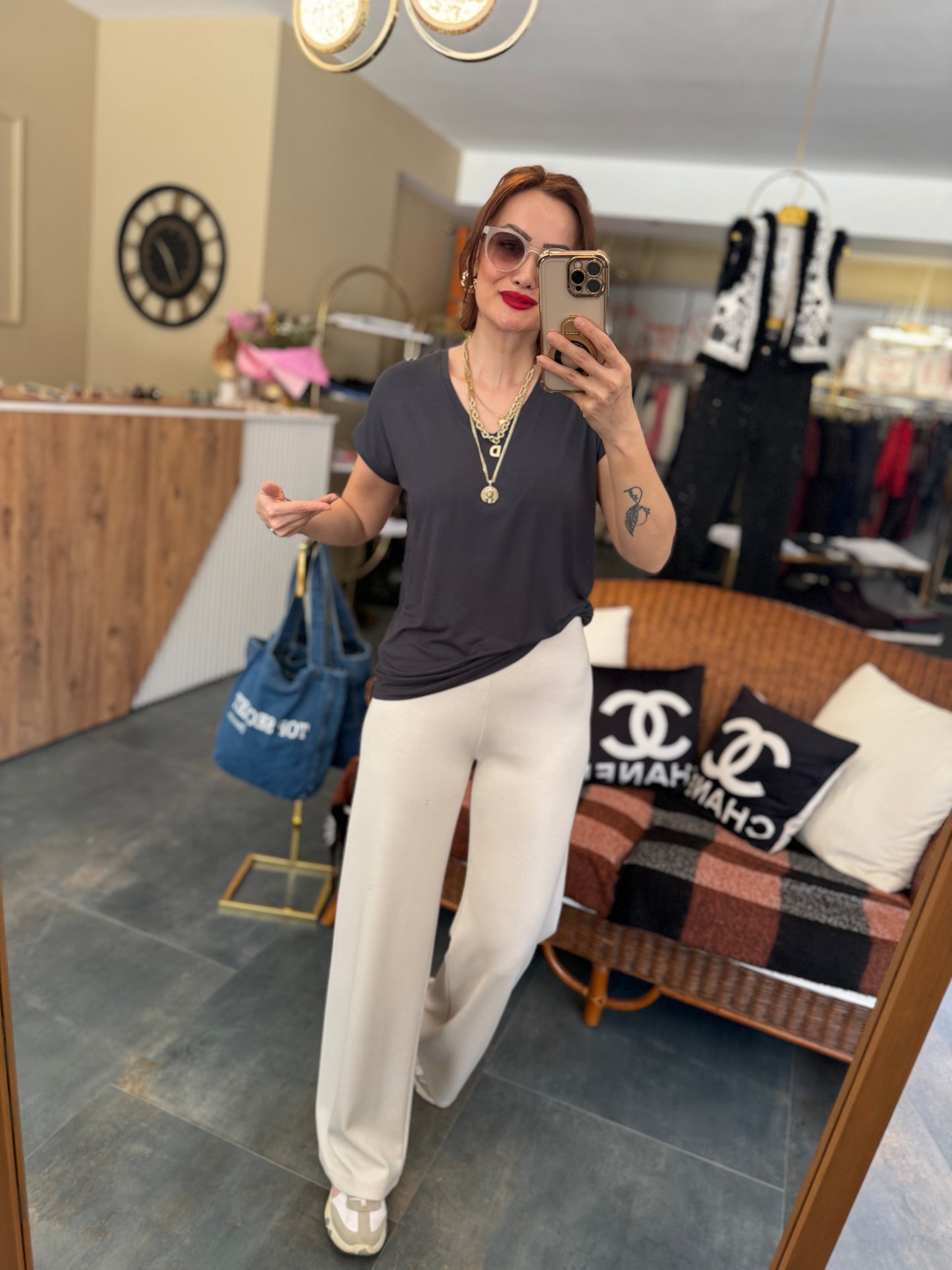 The Secret Antrasit Basic T-Shirt