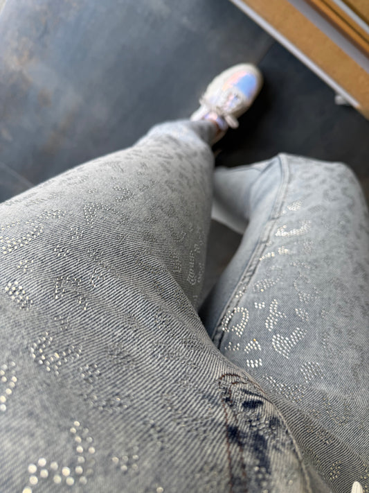 Xlove New Buz Yapıştırma Taş Jean