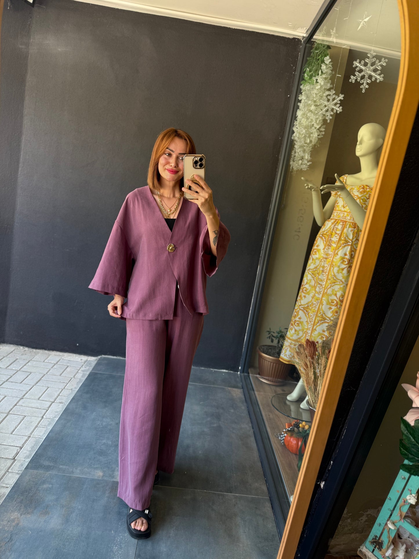 Ozyi Bordo Tensel Takım