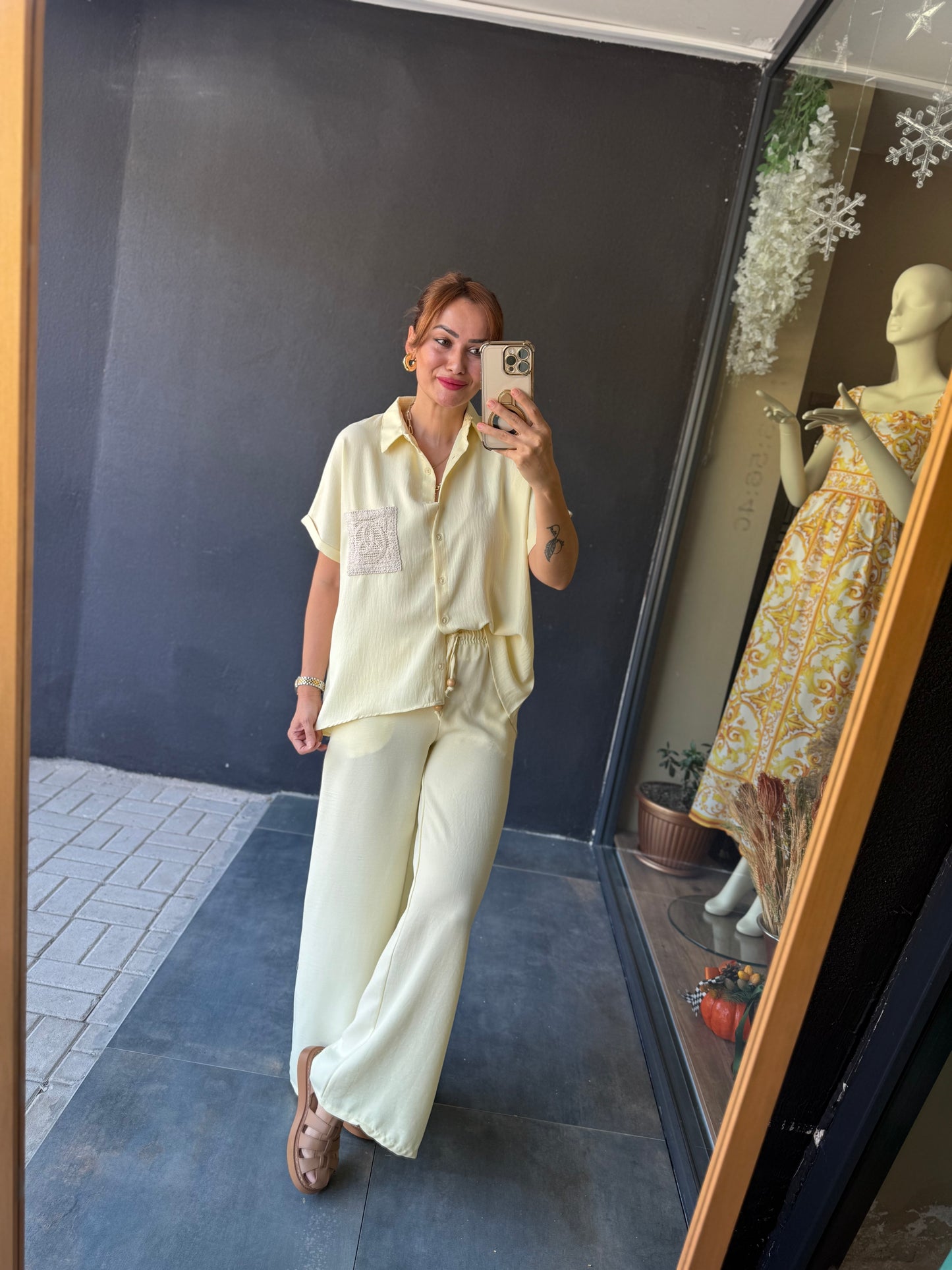 Kamila Sarı Keten Takım