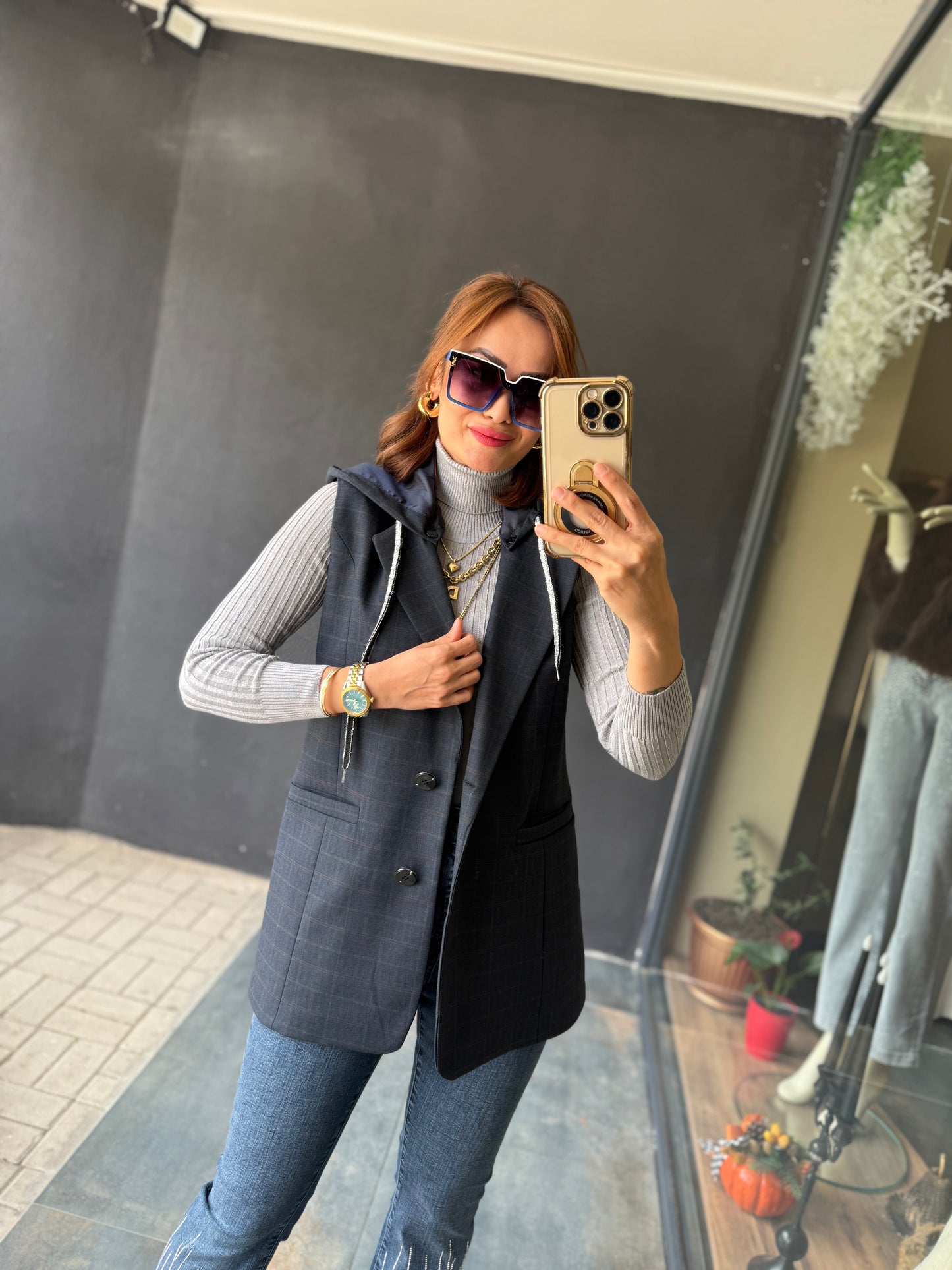 Jojo Kapşonlu Yelek&Ceket