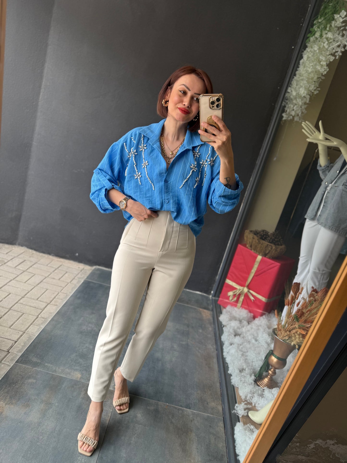 She Taş Pensli Pantolon