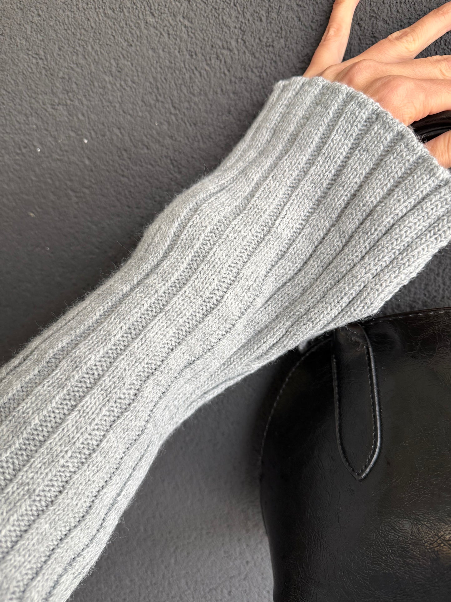 Silva Gri Triko Elbise