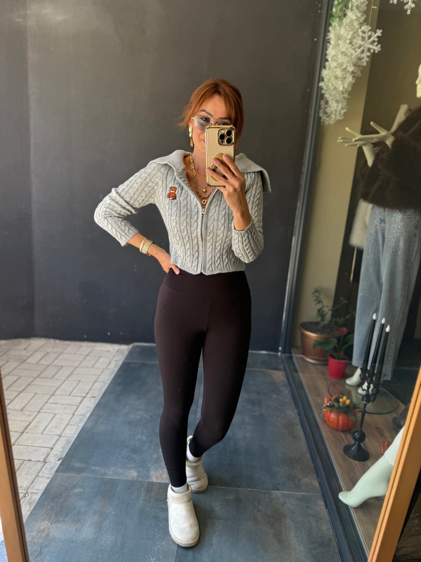 İkonic Gri Teddy Hırka