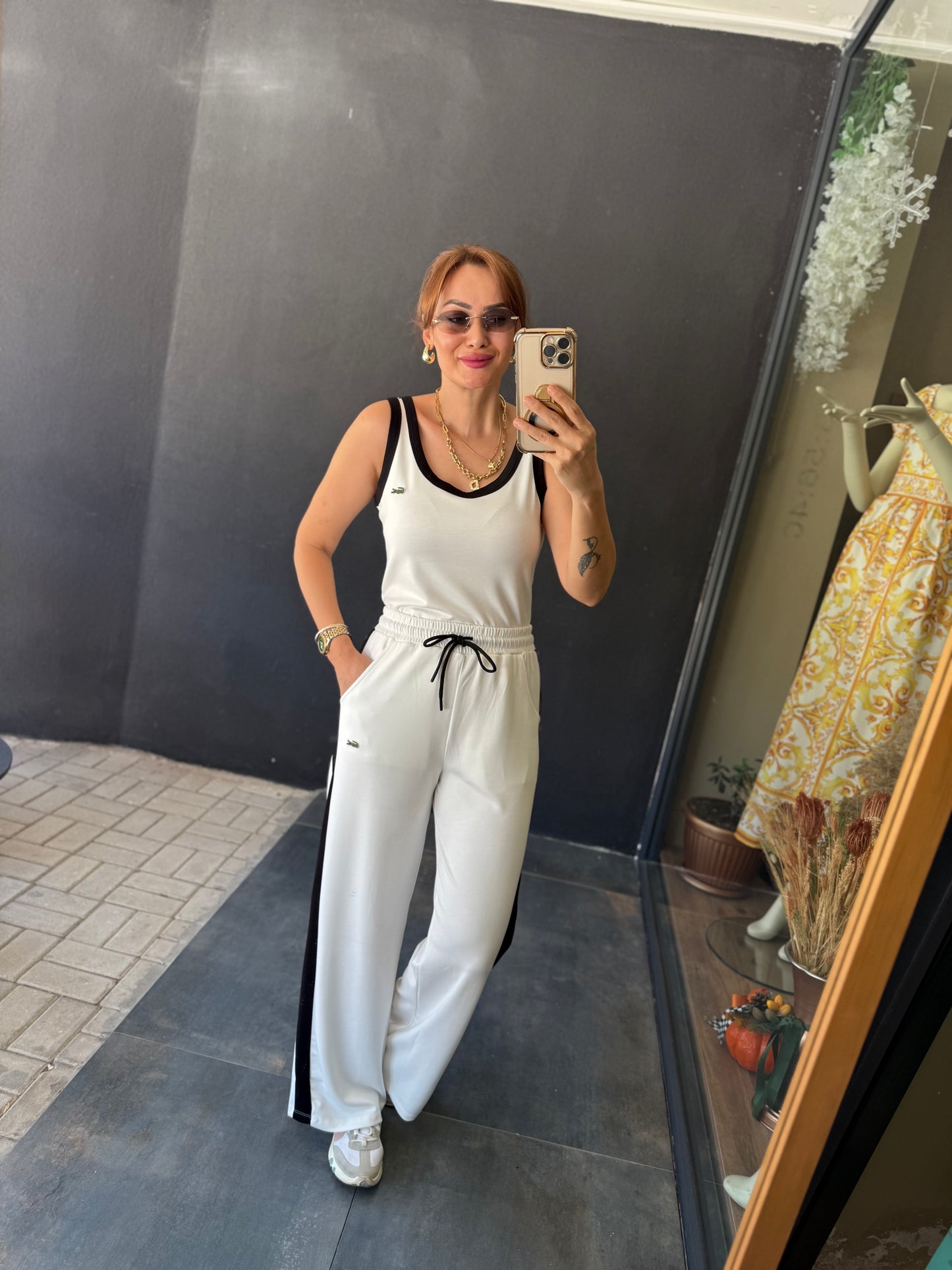 Laxet Beyaz Modal Eşofman Takımı