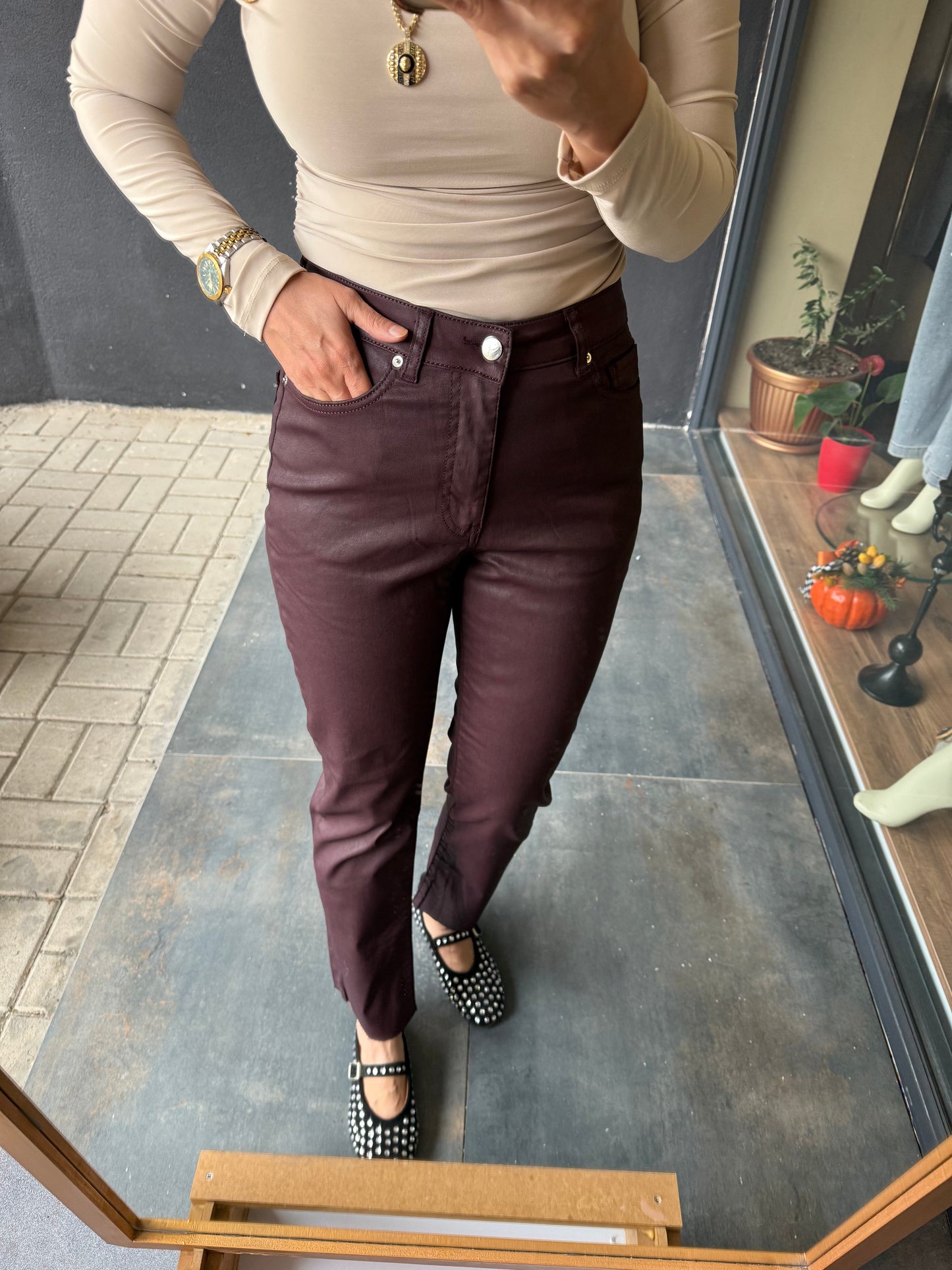 Xlove Bordo Mumlu Jean