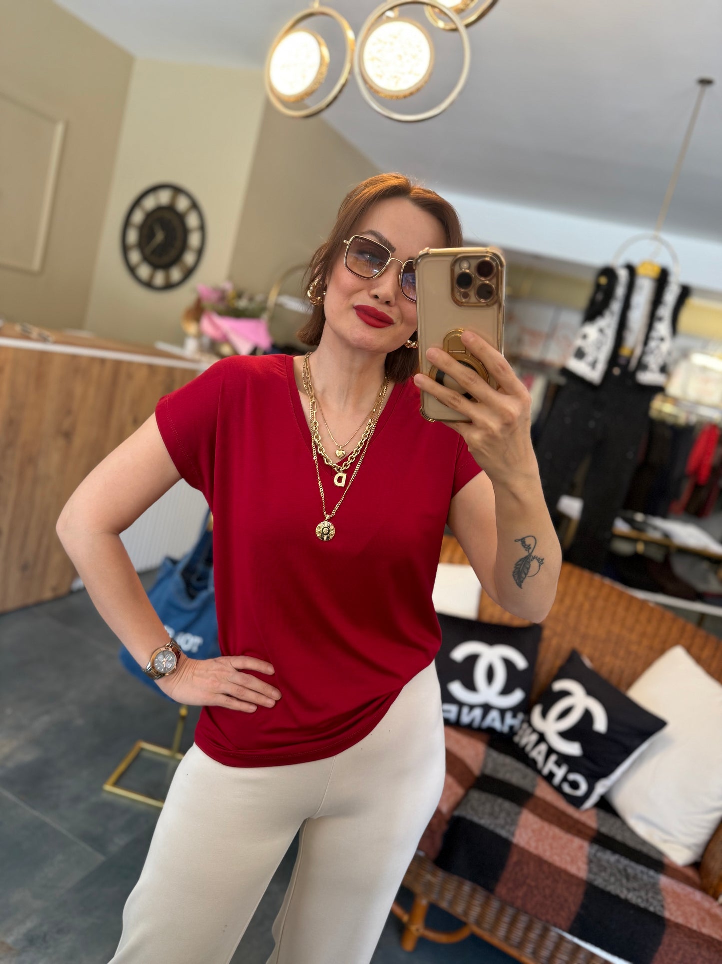 The Secret Kırmızı Basic T-Shirt