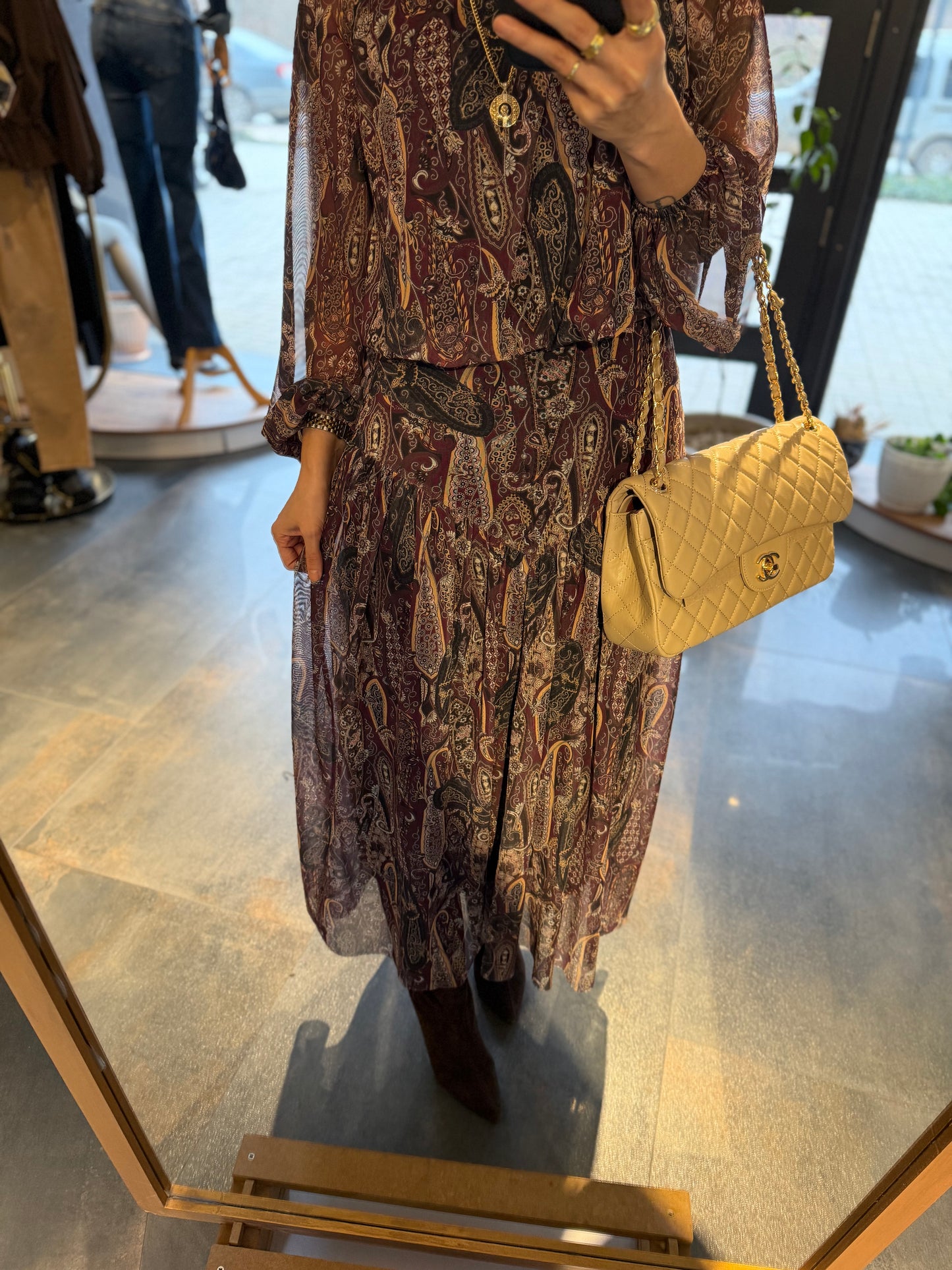 Write Vintage Etnik Şifon Takım