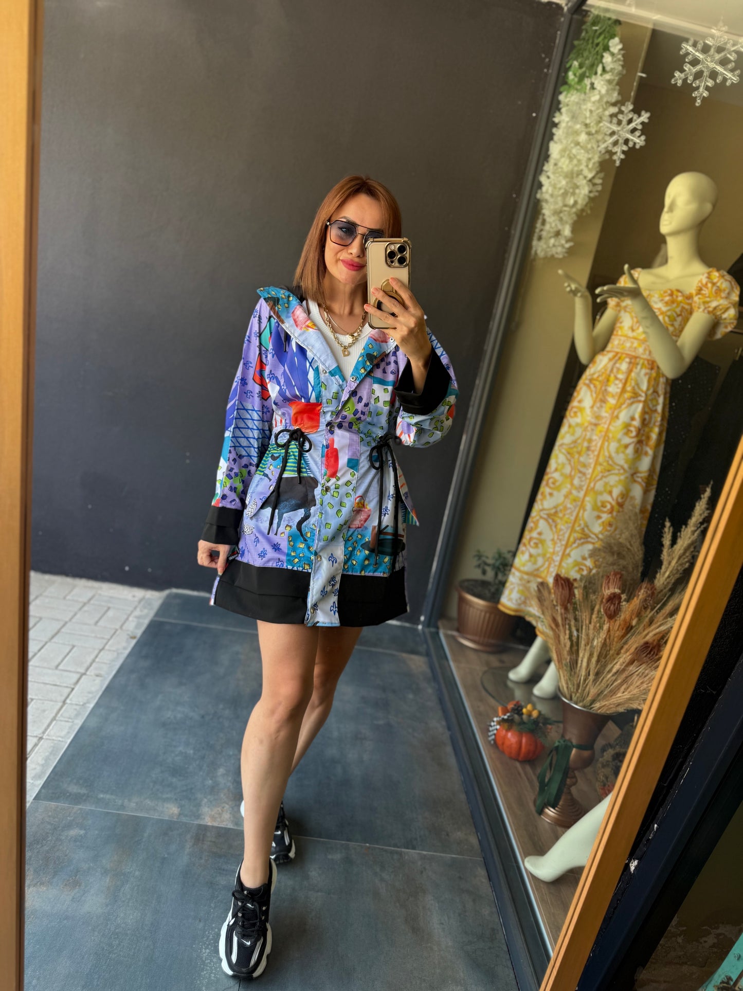 S.c.h Lila Trenchcoat