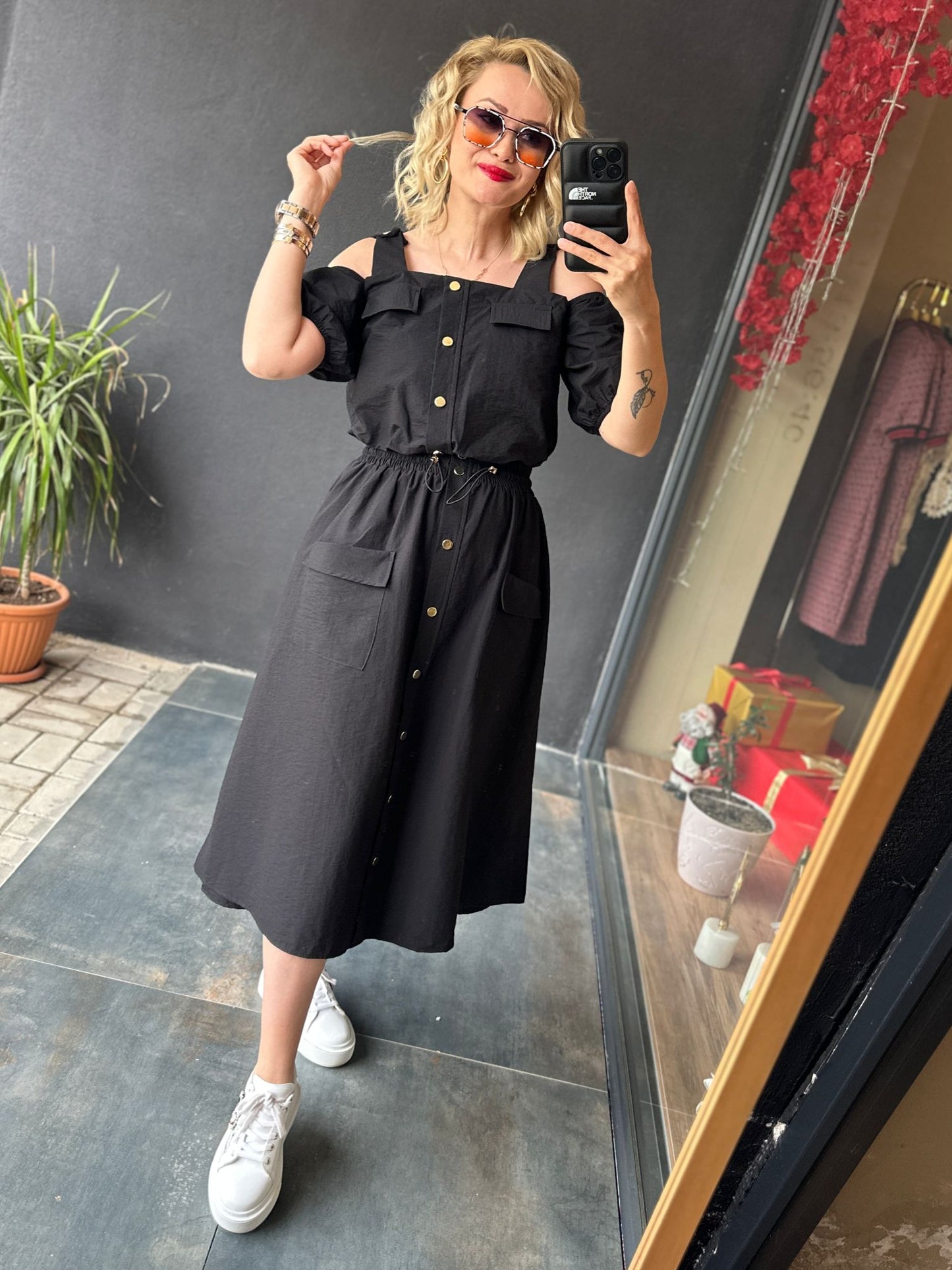 Bambino Siyah Paraşüt Etek Takım