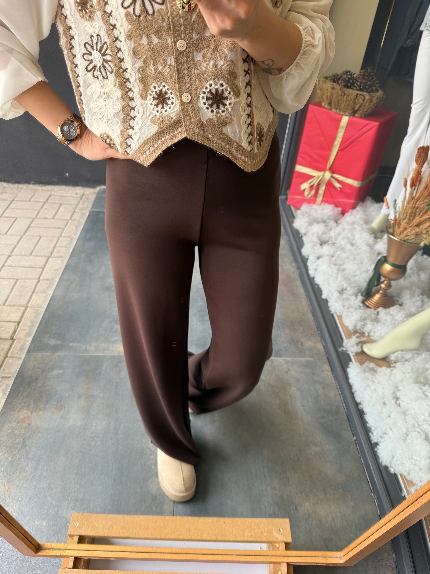 The Secret Kahve Modal Pantolon