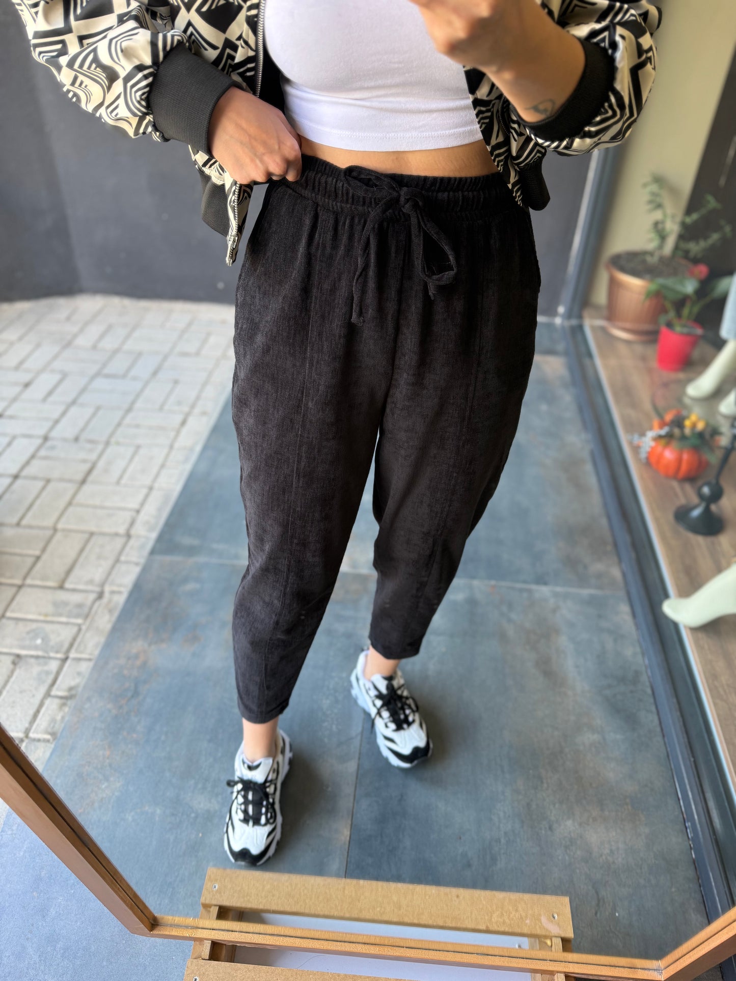 Sory Siyah Kadife Pantolon