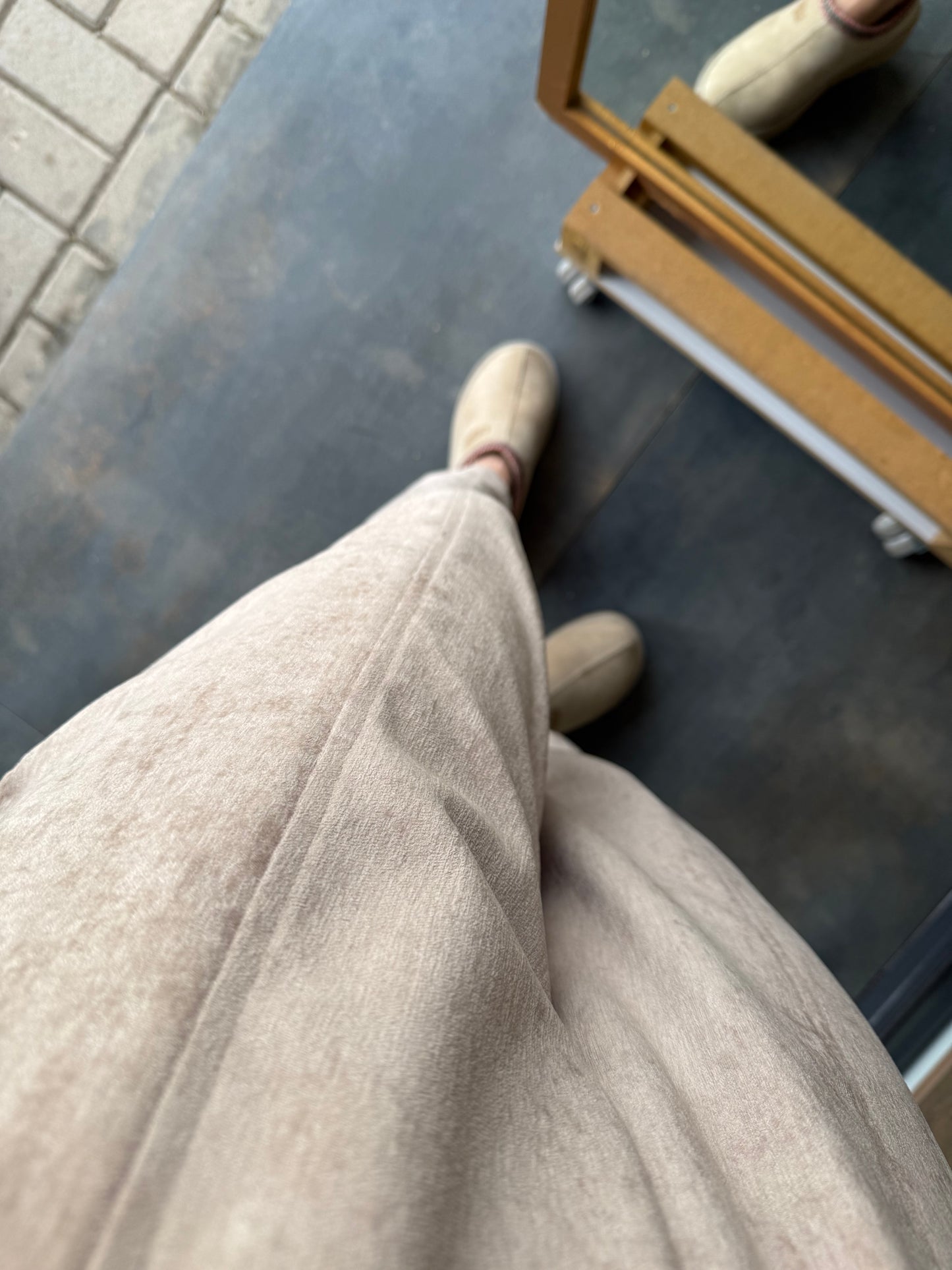 Sory Bej Kadife Pantolon