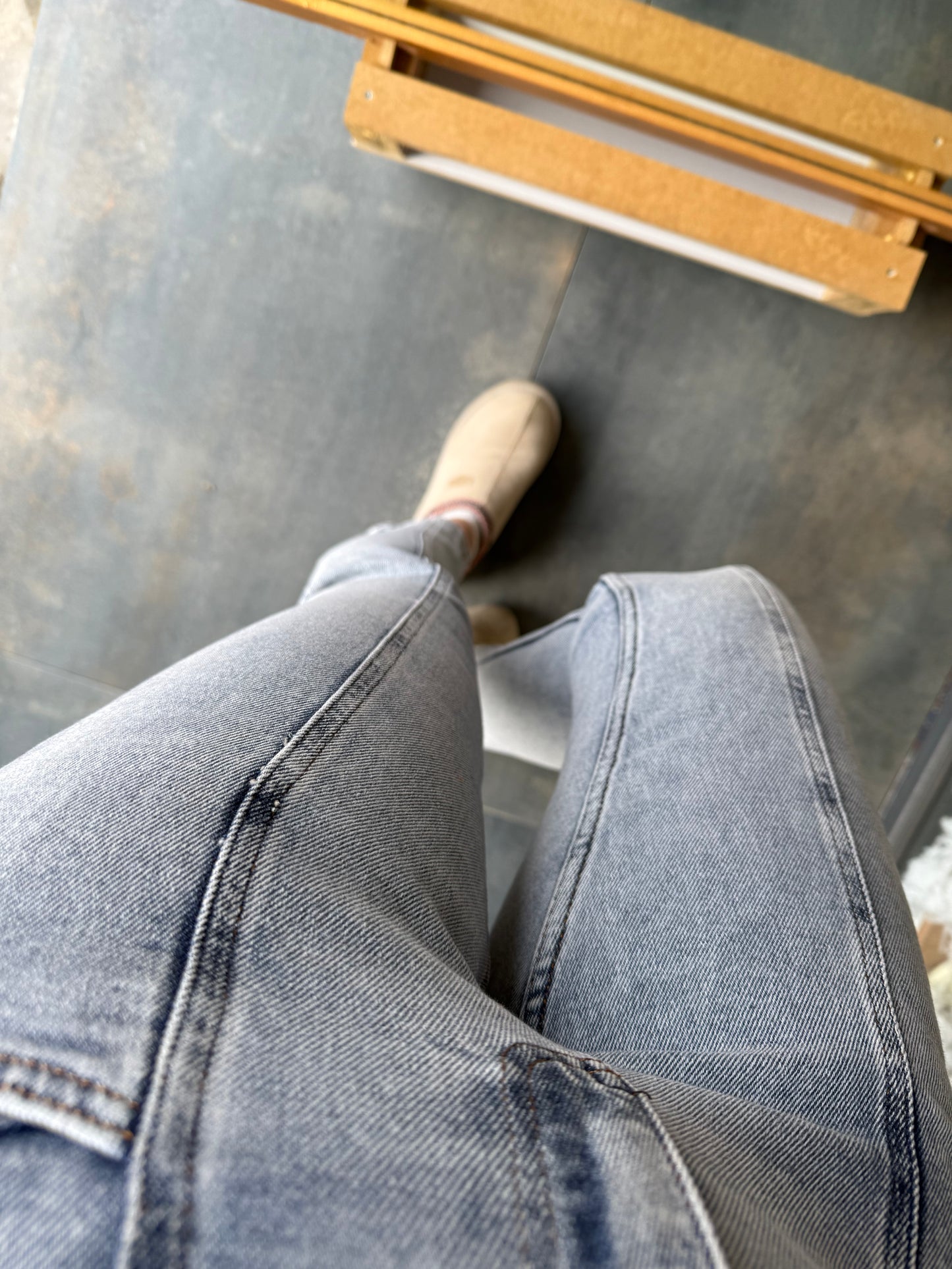 Xlove Buz Önden Şeritli Jean