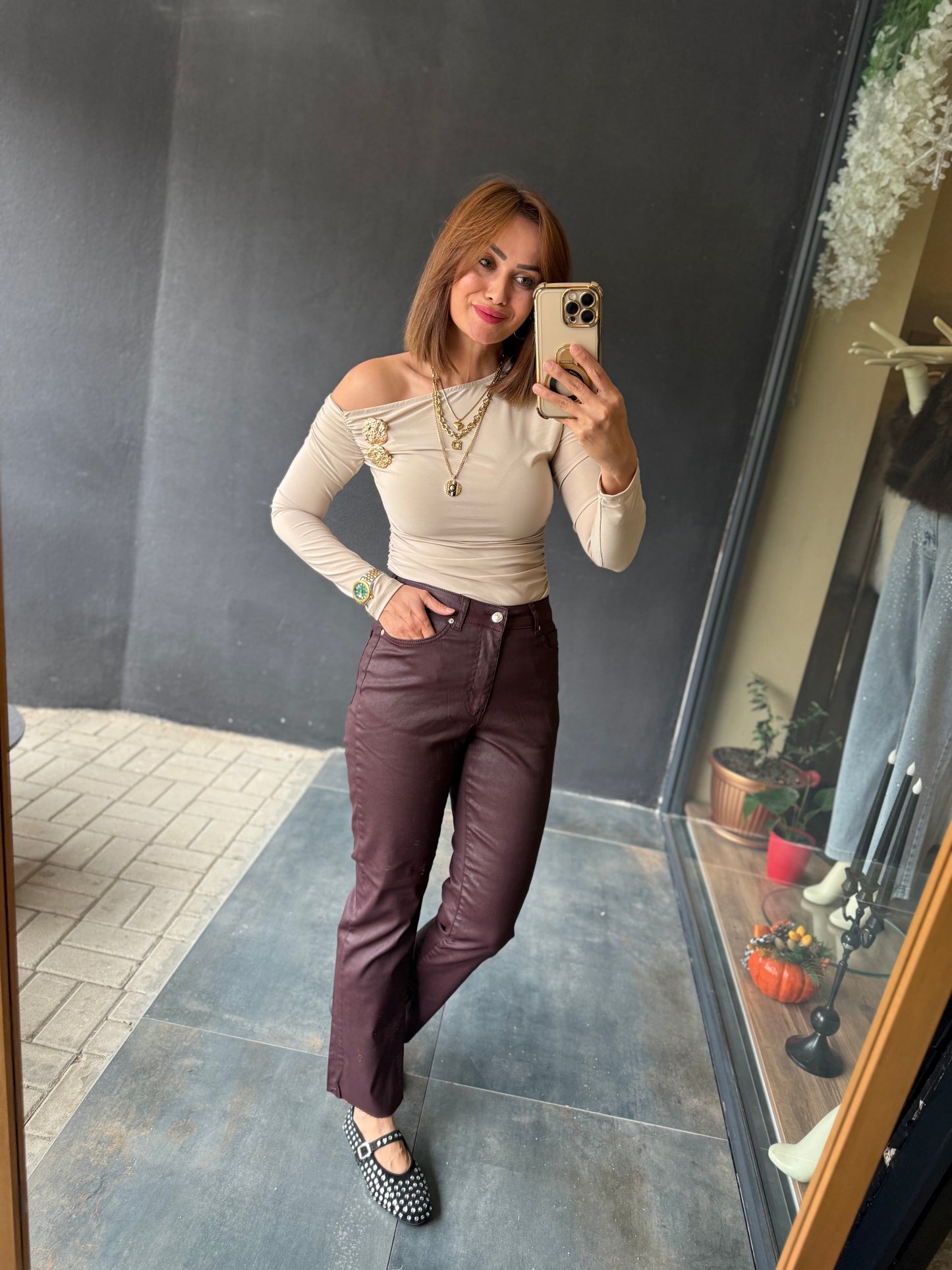 Xlove Bordo Mumlu Jean