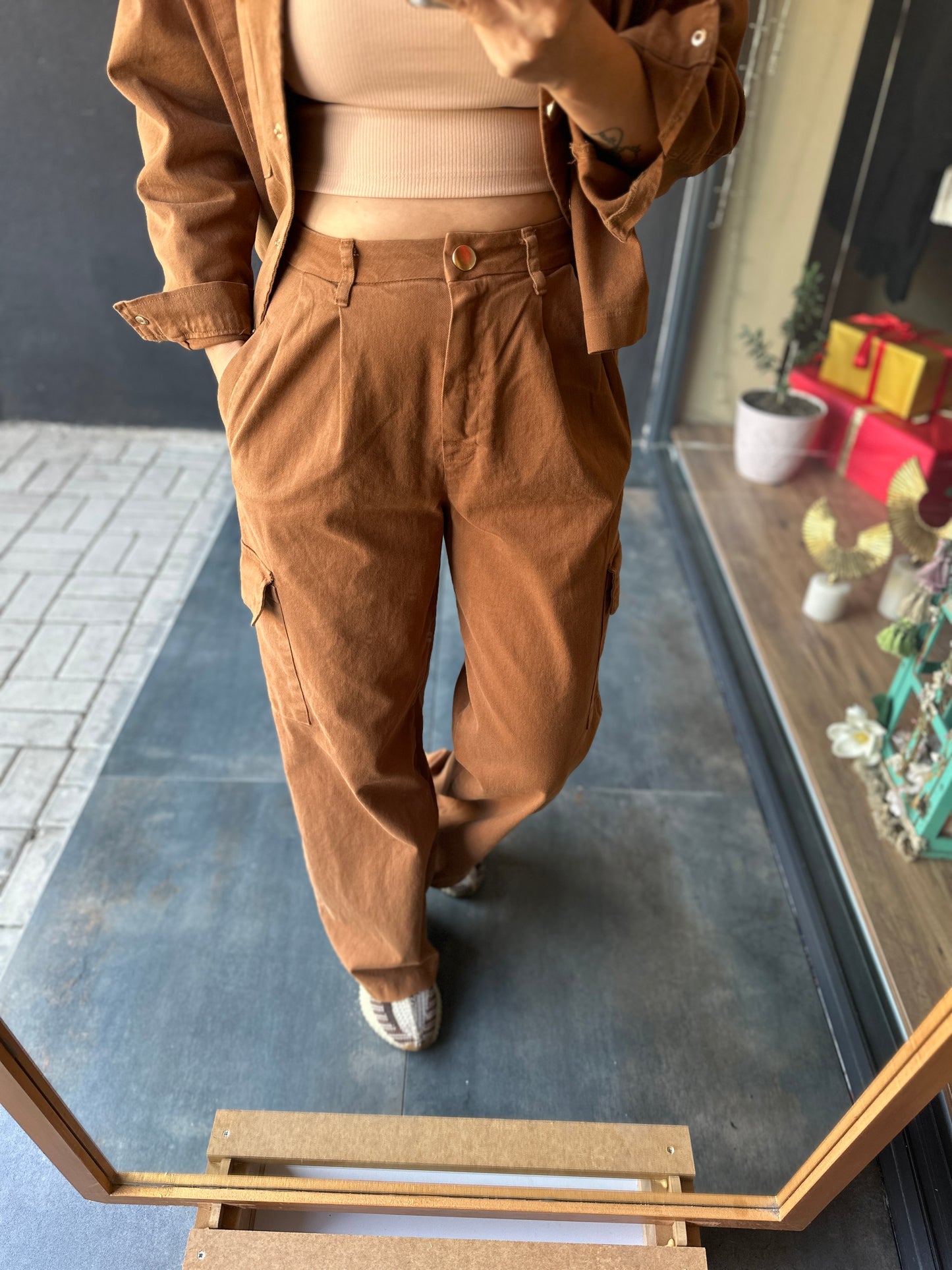 Baisu Camel Jean Ceket
