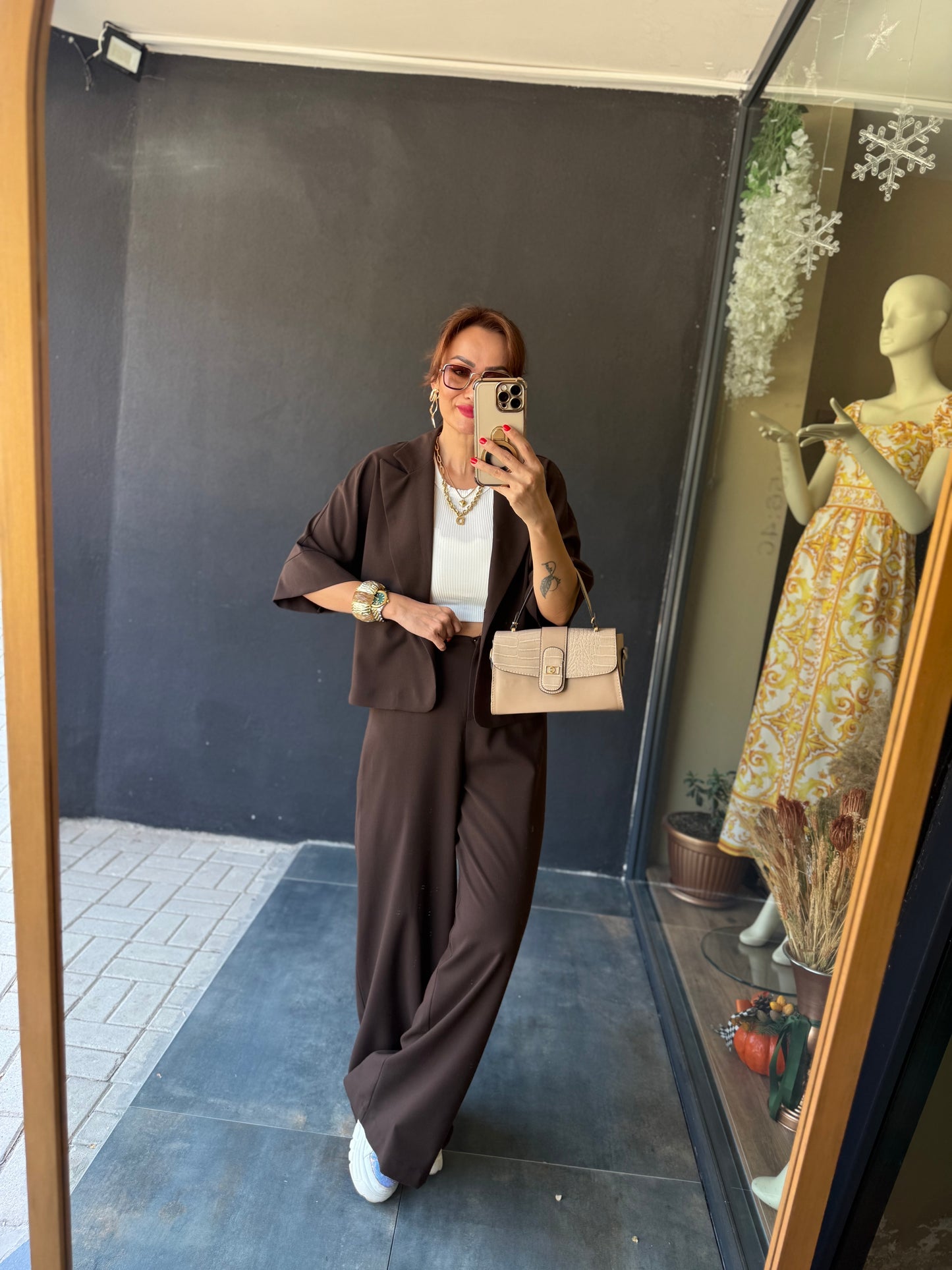 Belt Kahve Ceket & Pantolon Takım