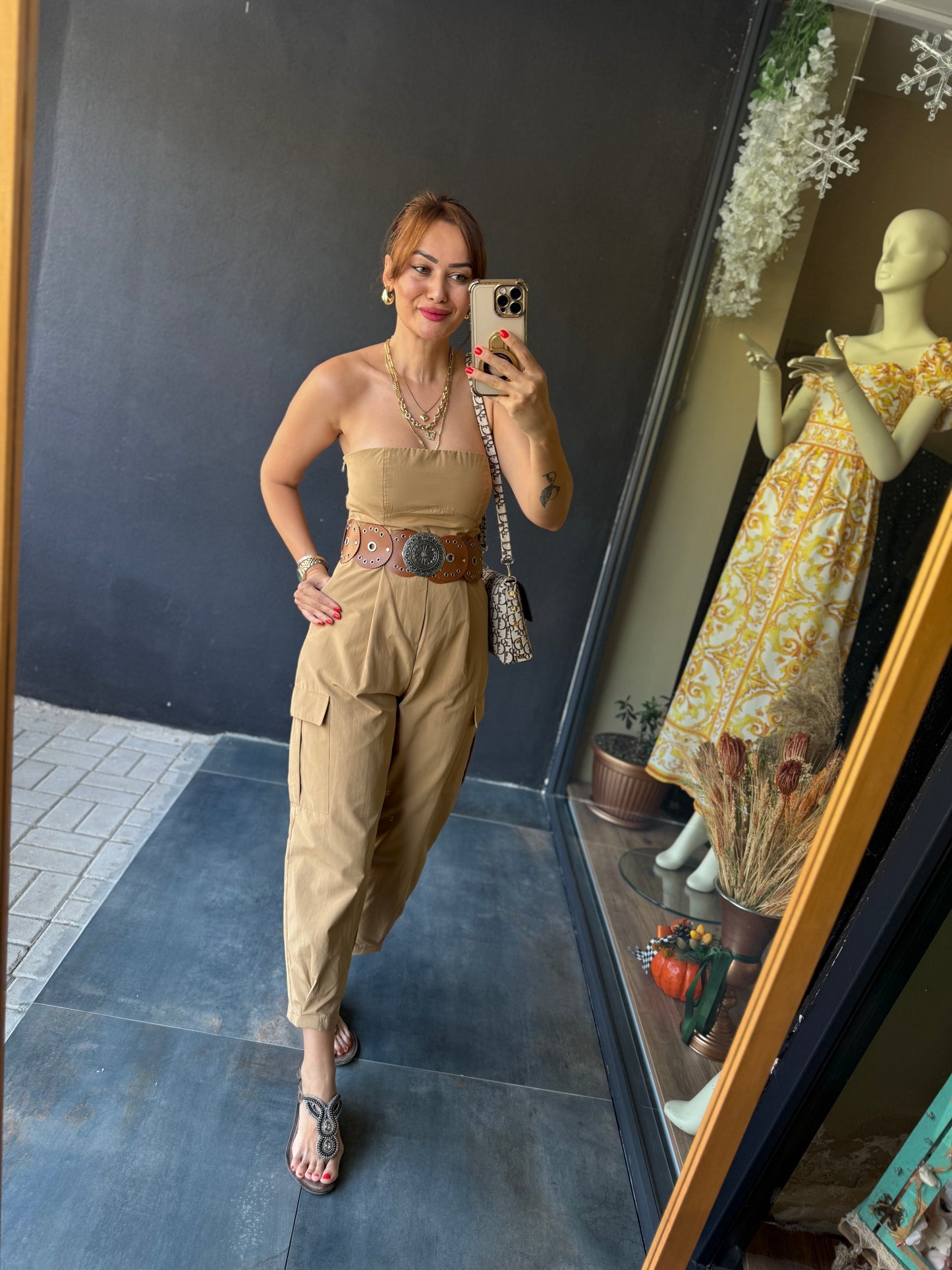 Ateks Straplez Bej Tulum