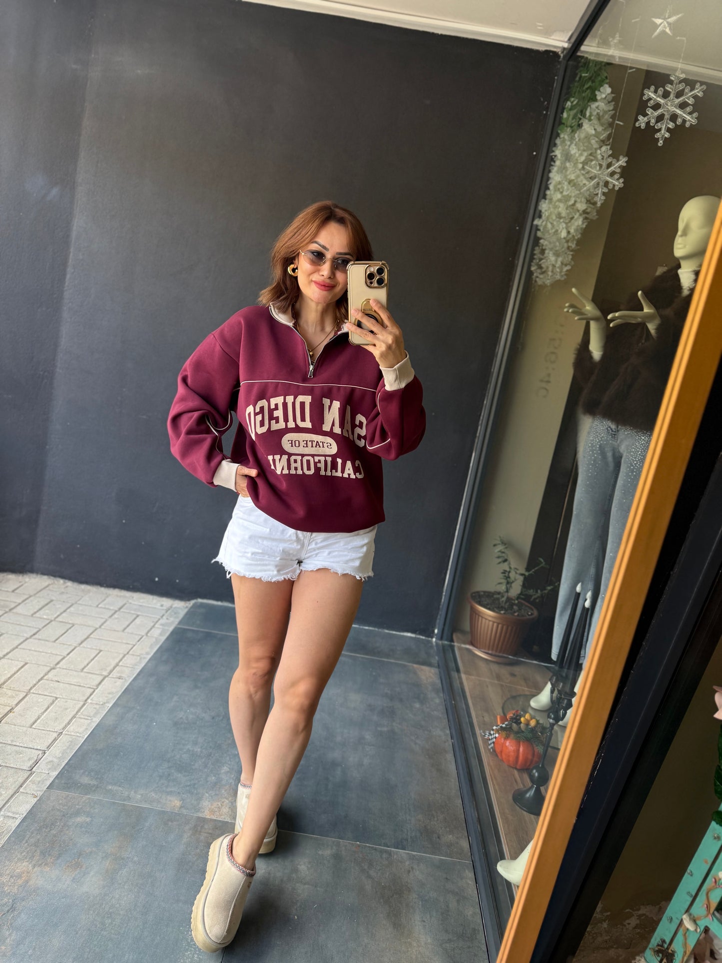 Muvy San Diego Bordo Sweatshirt