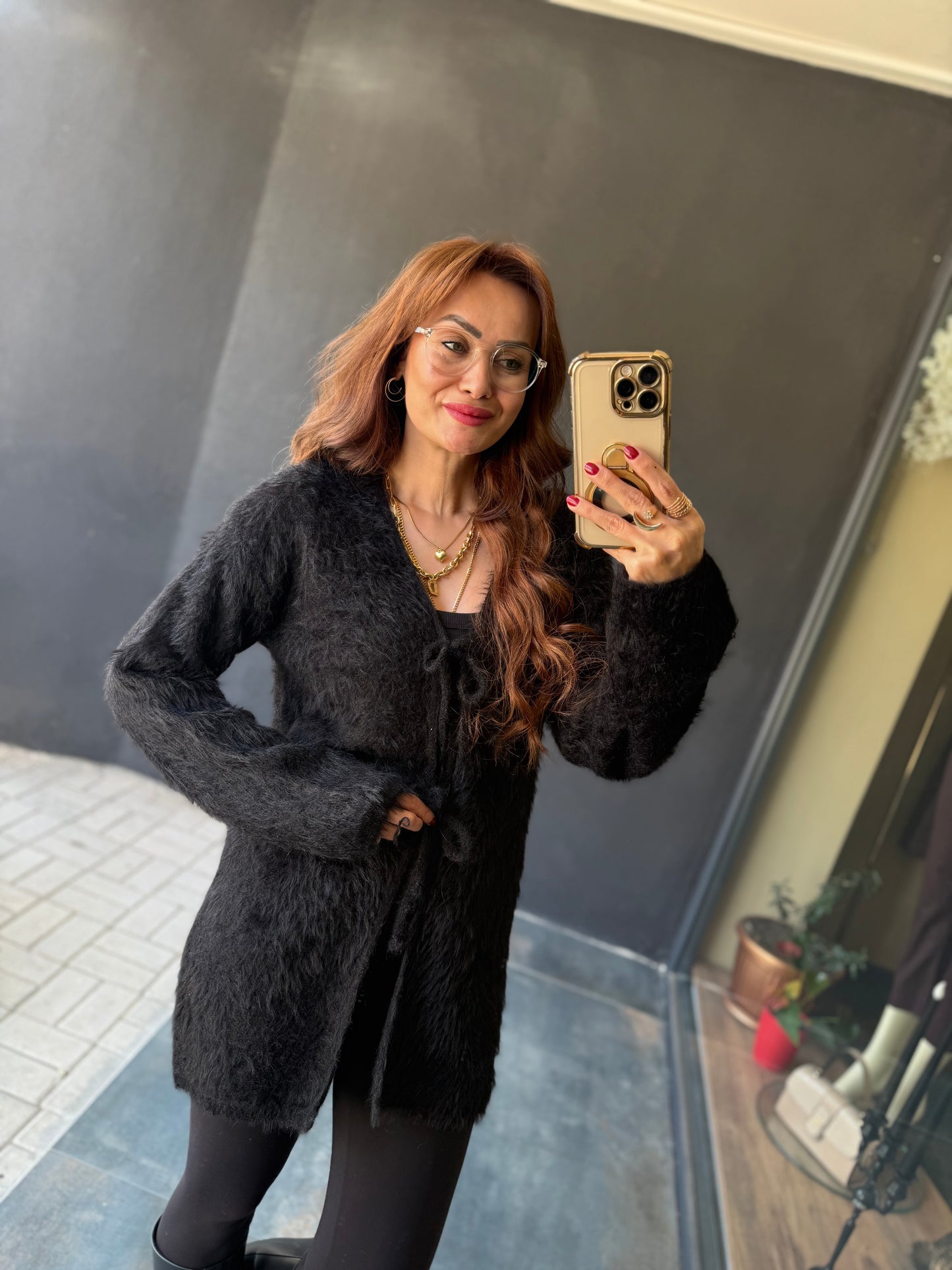 Wouy Siyah Yumoş Hırka