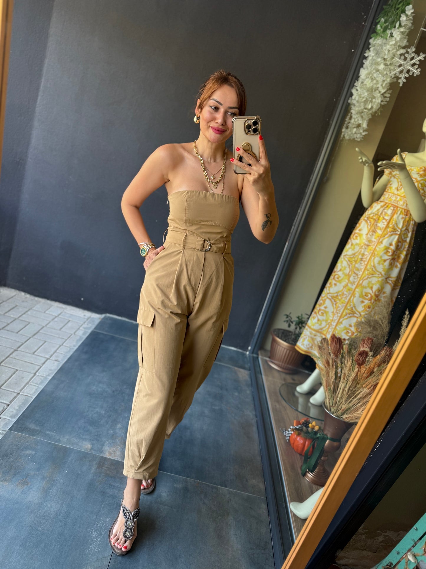 Ateks Straplez Bej Tulum