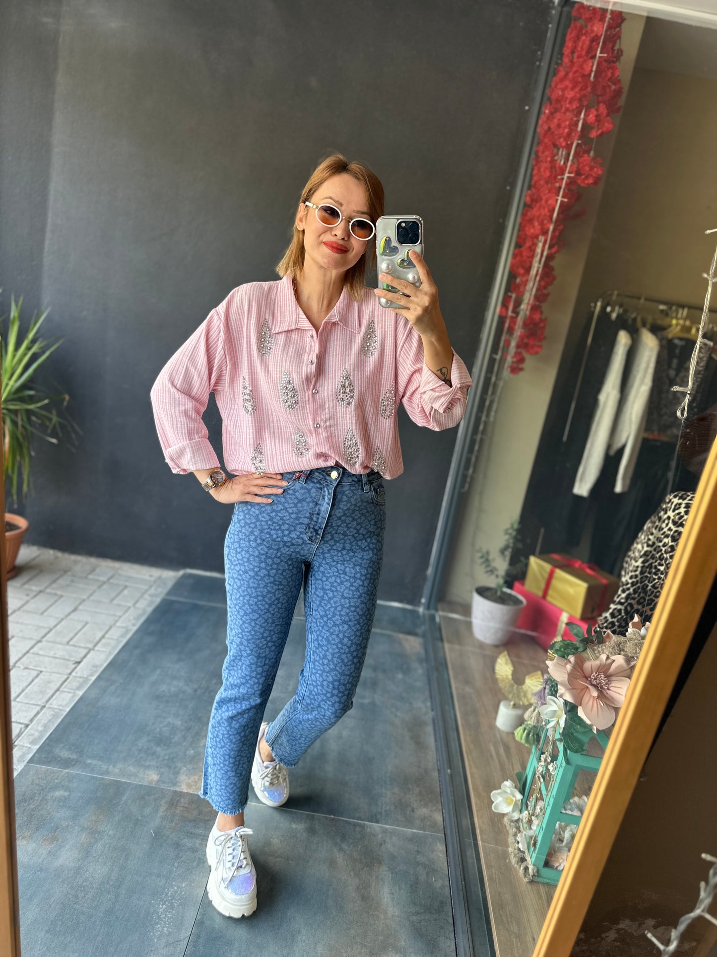 Xlove Mavi Damalı Jean