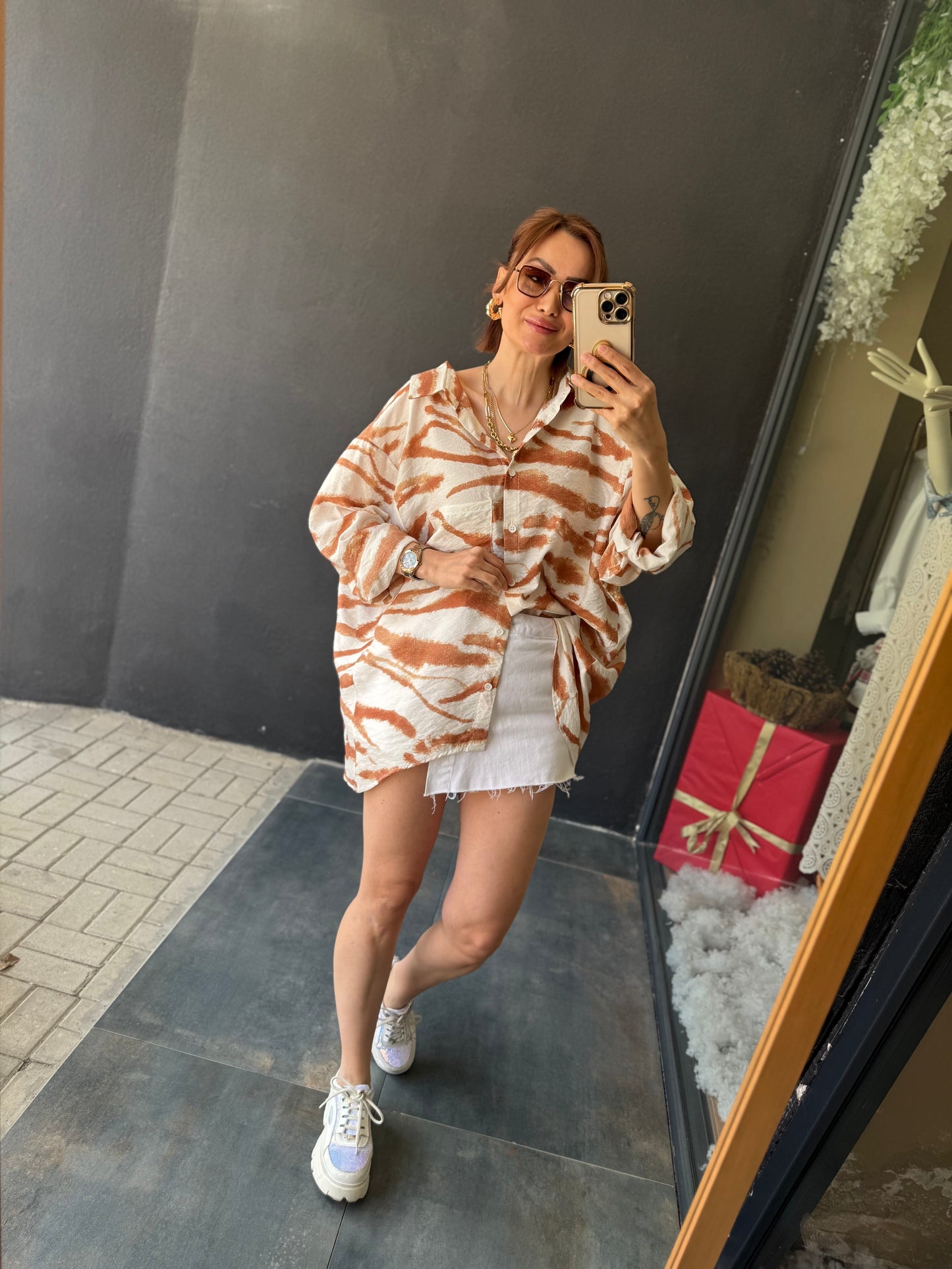 Mssi Kahve Tensel Gömlek